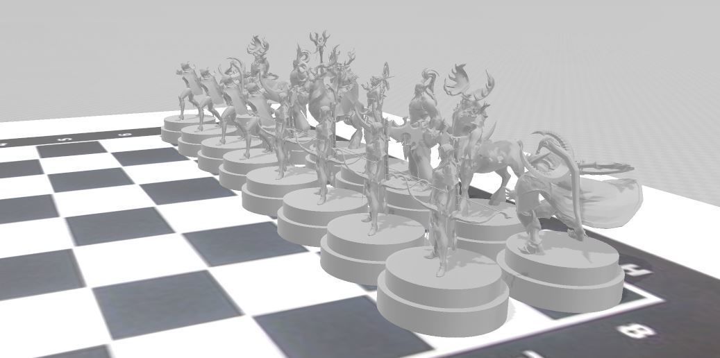 ajedrez warcraft version elfo nocturno 3D print model_2
