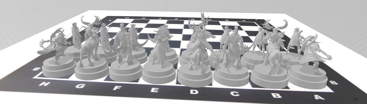 ajedrez warcraft version elfo nocturno 3D print model_3