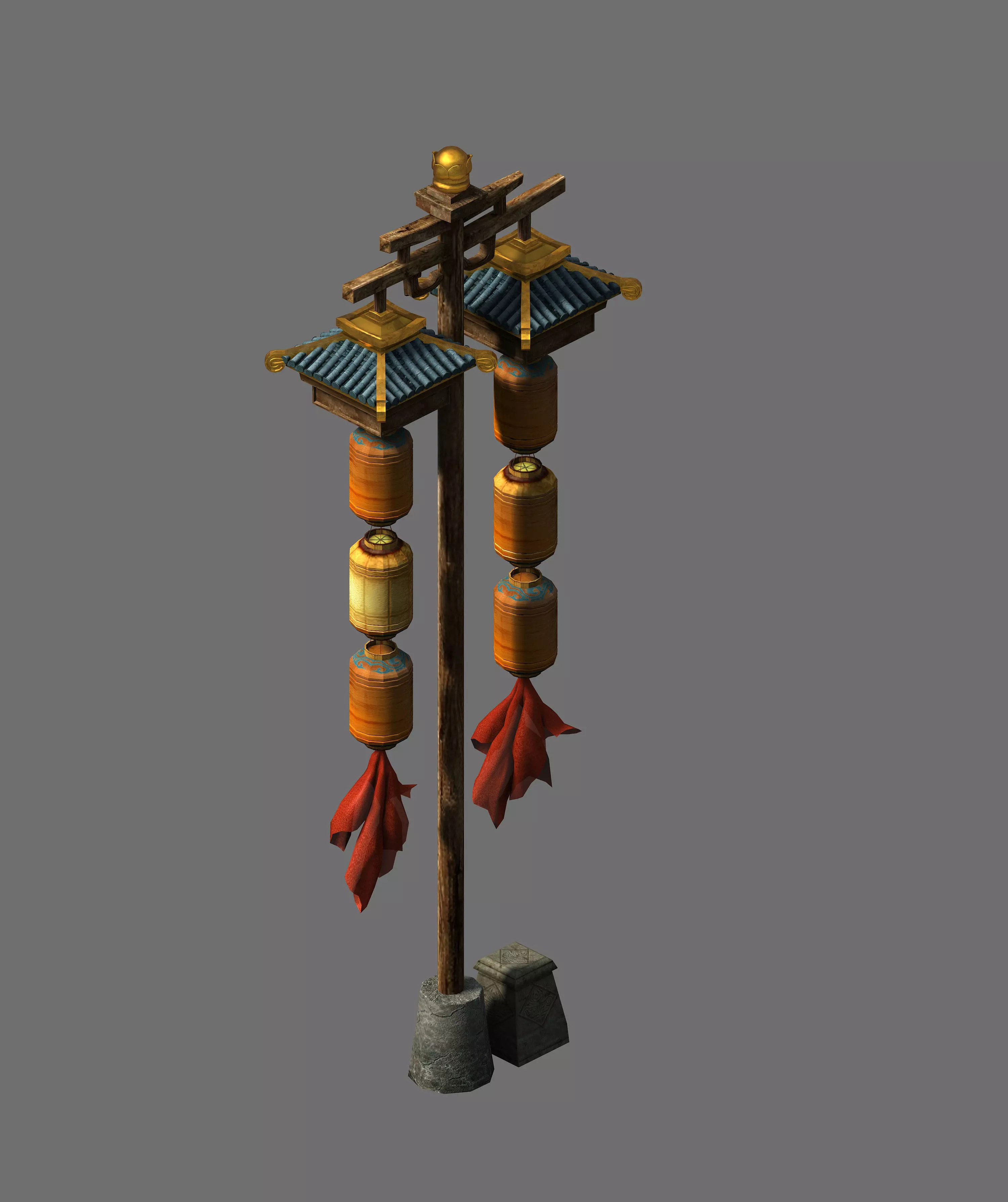 Journey to the West - Taiwan street lights 3D model_0