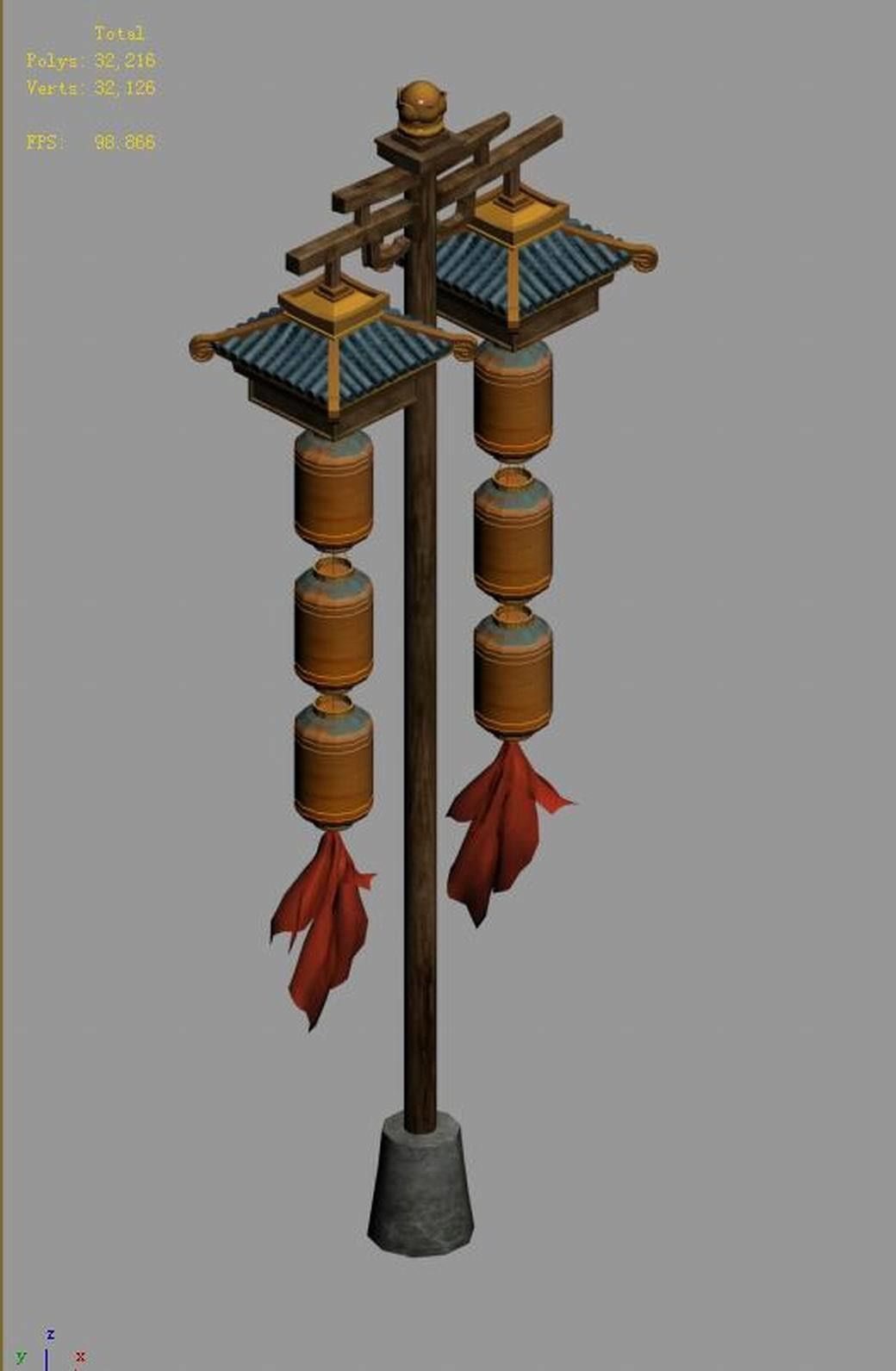 Journey to the West - Taiwan street lights 3D model_1