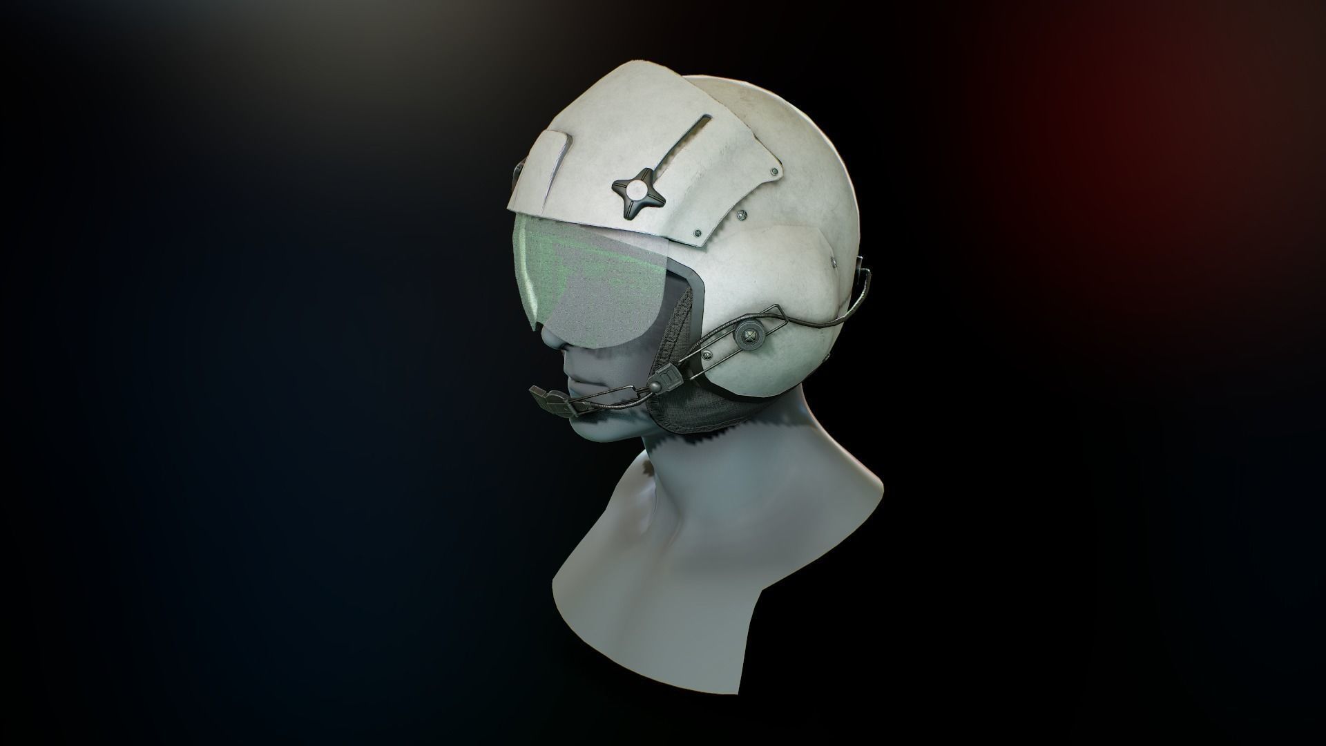 Gentex SPH 5  helmet Low-poly 3D model_6