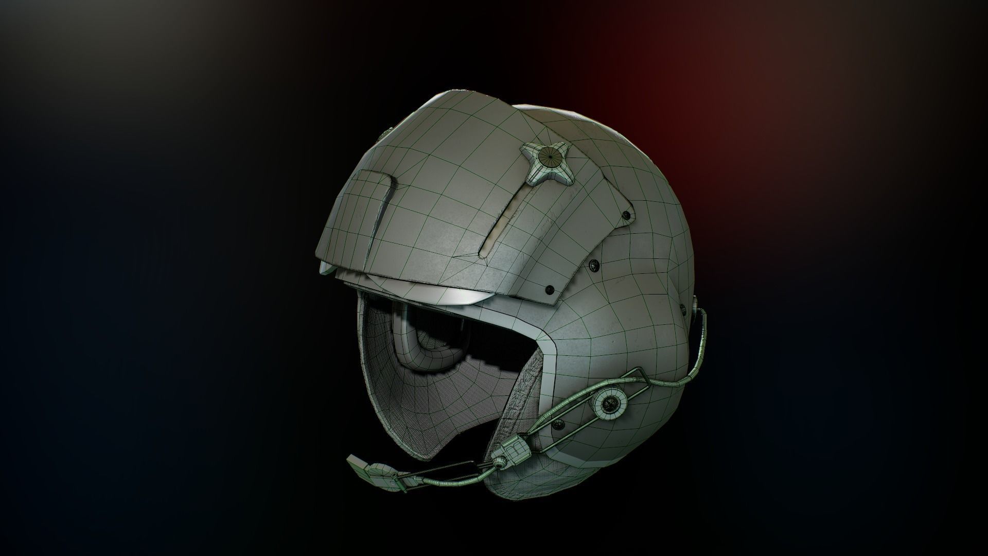 Gentex SPH 5  helmet Low-poly 3D model_14