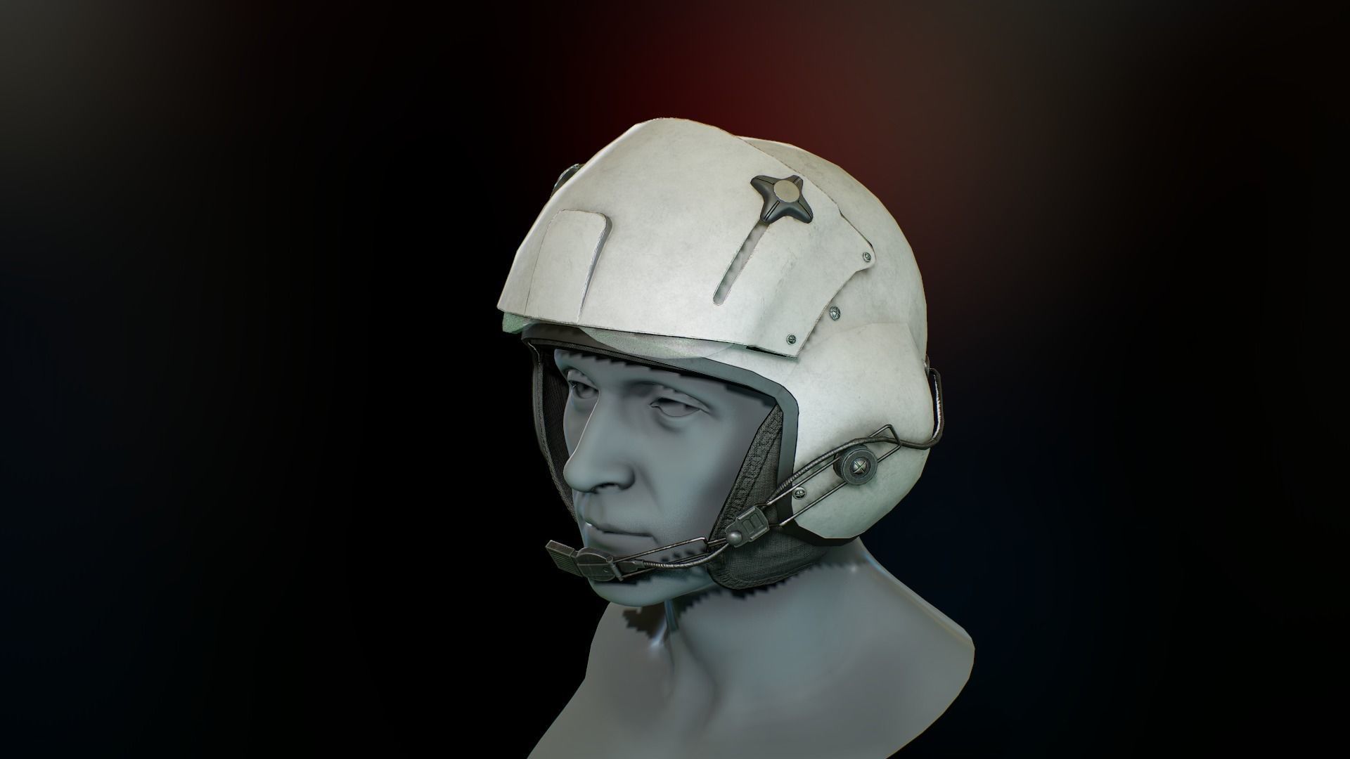 Gentex SPH 5  helmet Low-poly 3D model_9