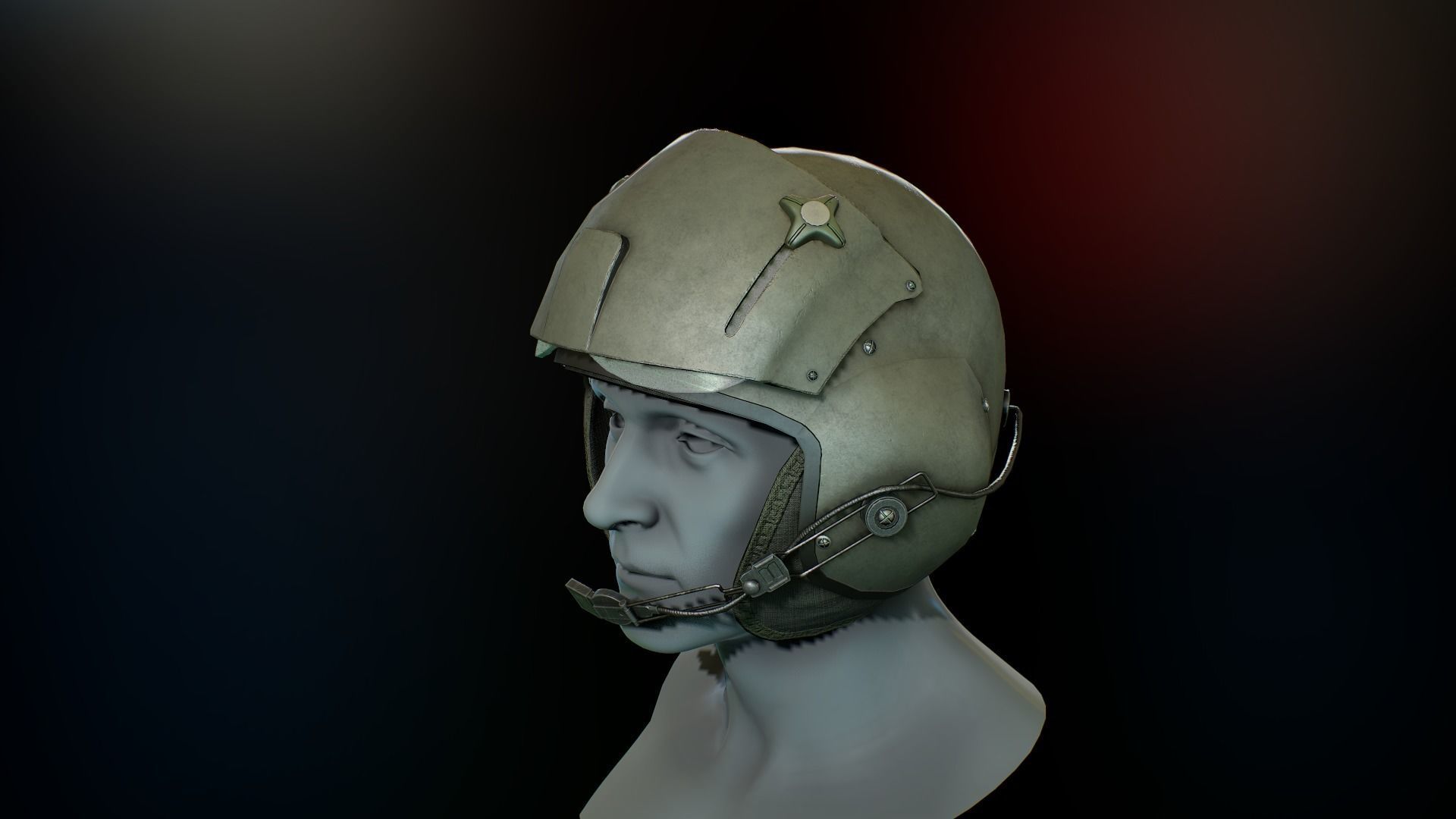 Gentex SPH 5  helmet Low-poly 3D model_11
