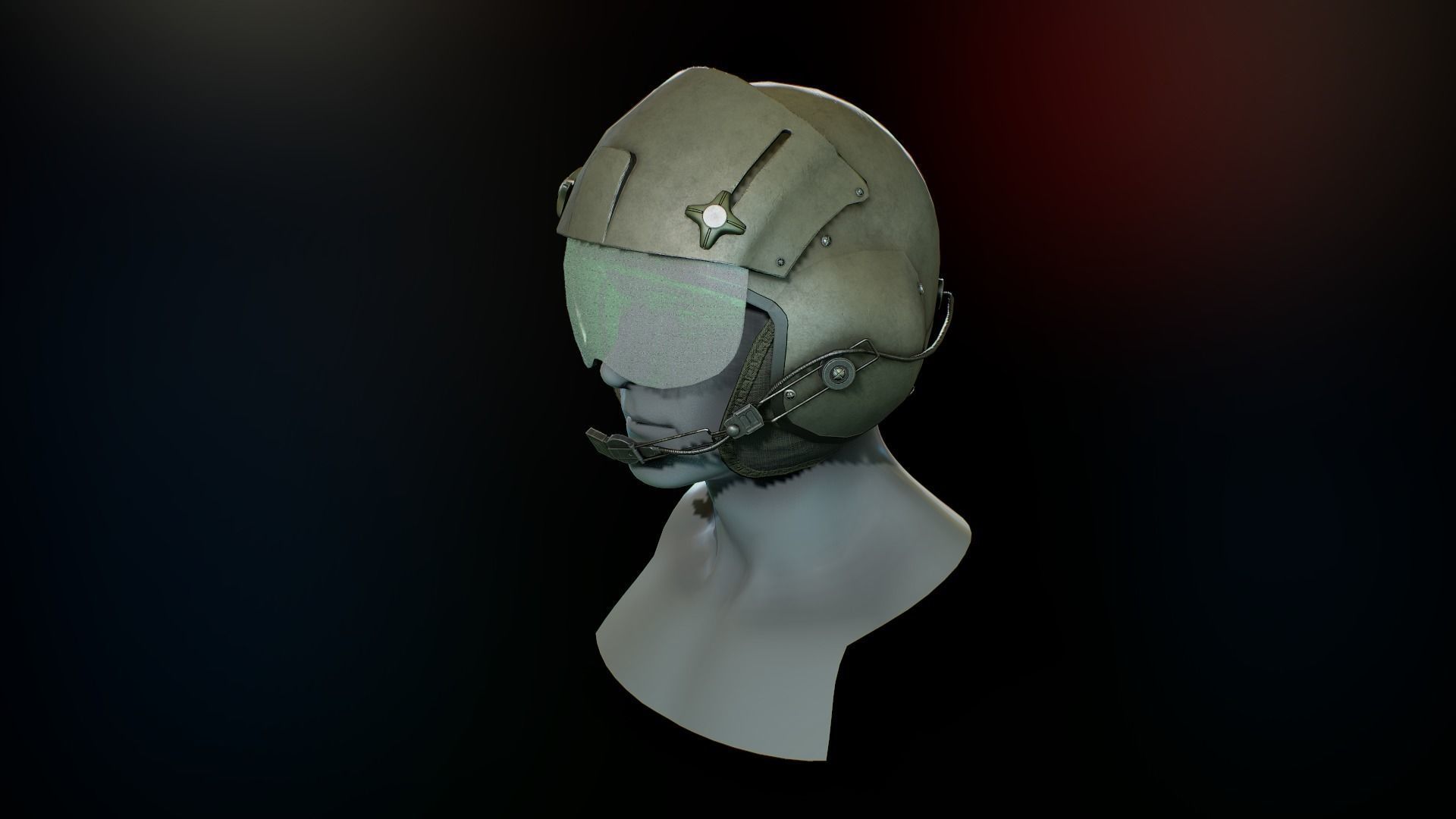 Gentex SPH 5  helmet Low-poly 3D model_1