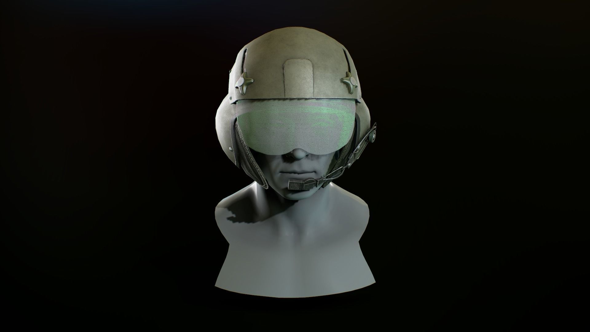 Gentex SPH 5  helmet Low-poly 3D model_2