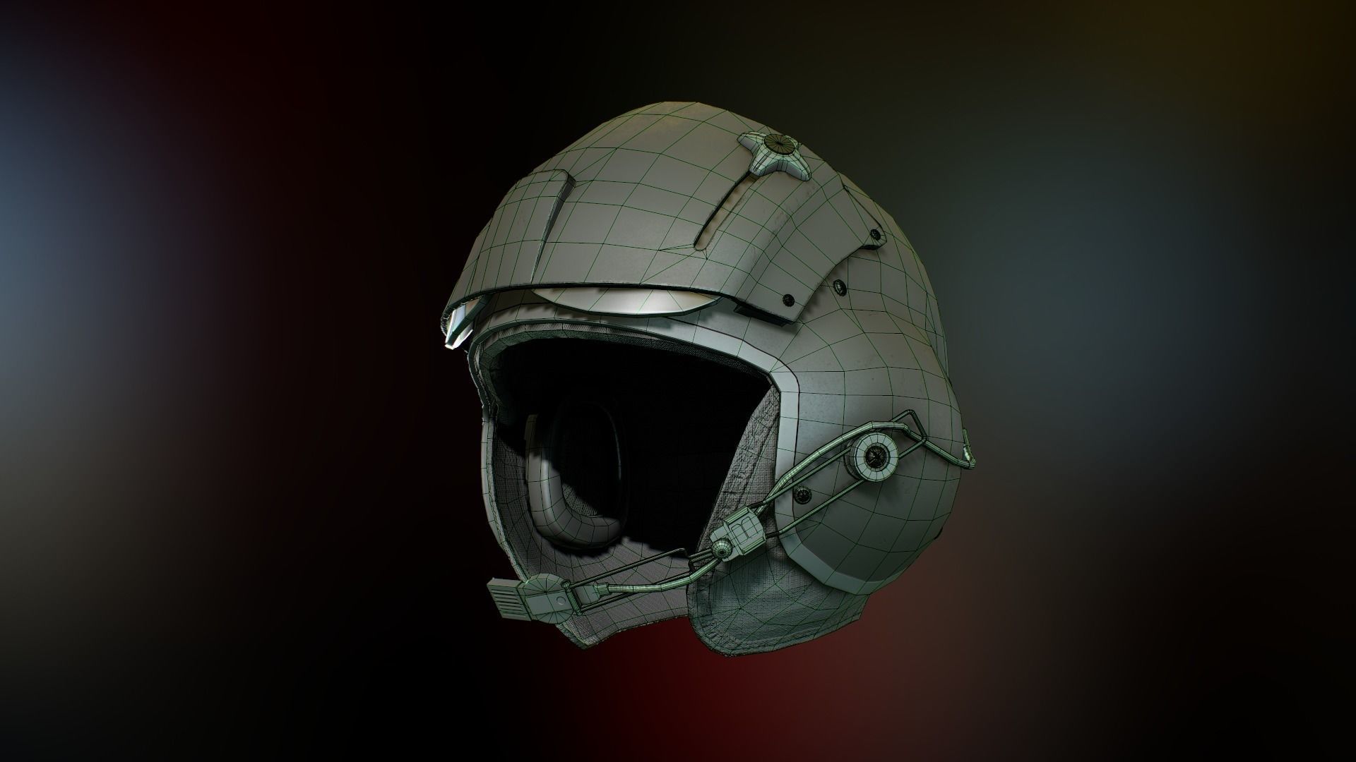 Gentex SPH 5  helmet Low-poly 3D model_17