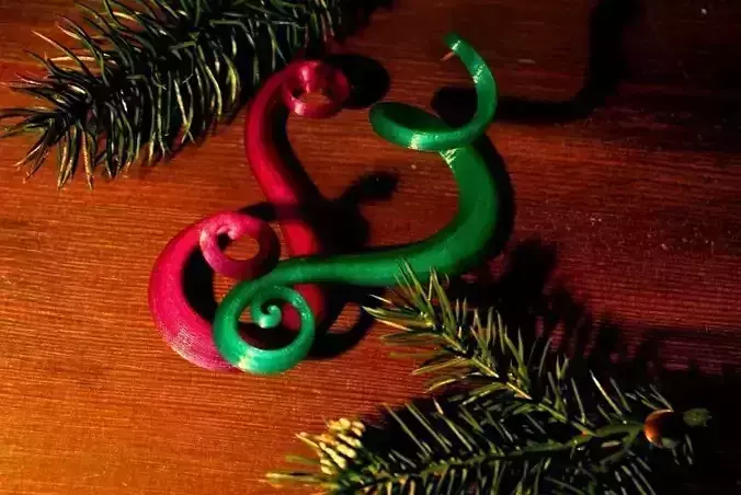 Spiral Ornament Hanger Free 3D print model