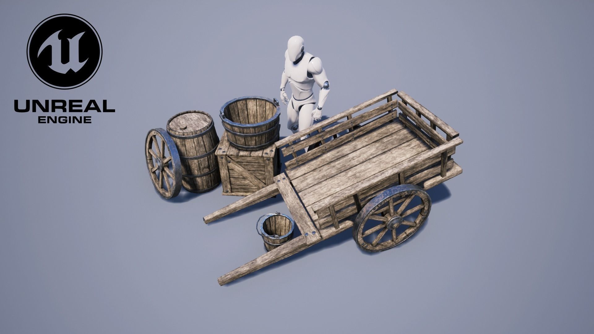 Simple Medieval Props Low-poly 3D model_3