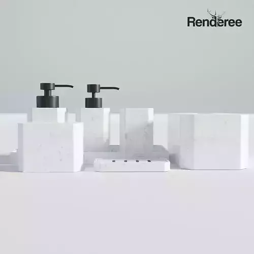 Bathroom Set White and Black