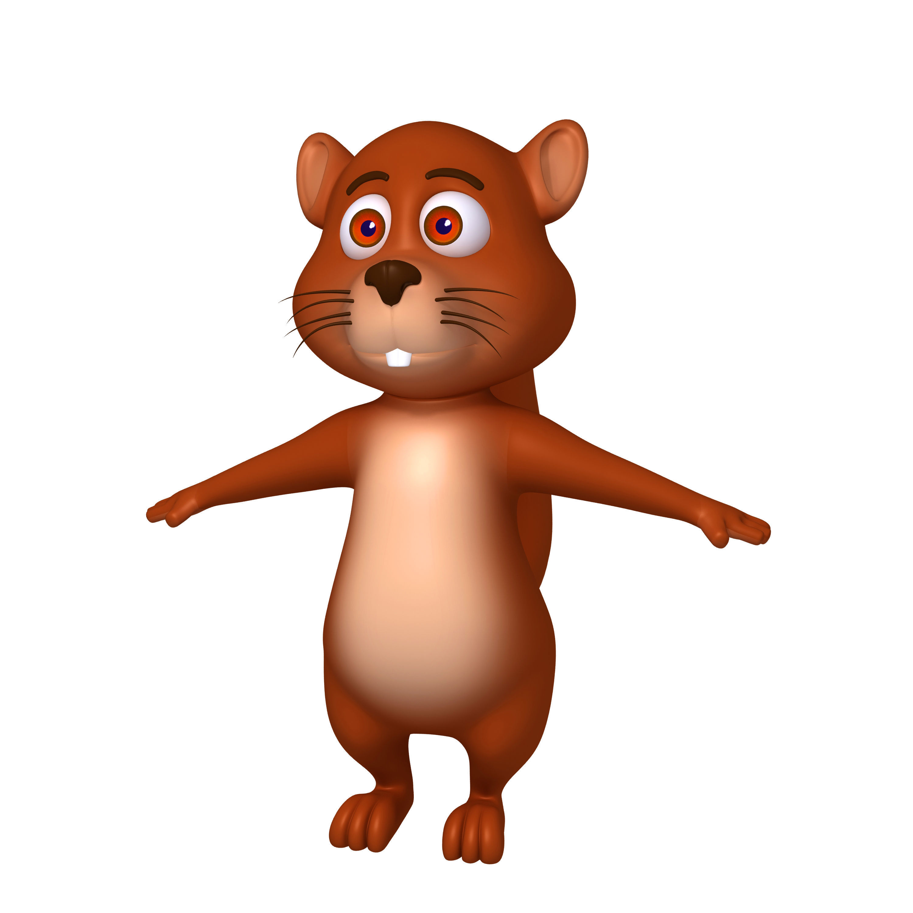 Squirrel Cartoon 3D model_1