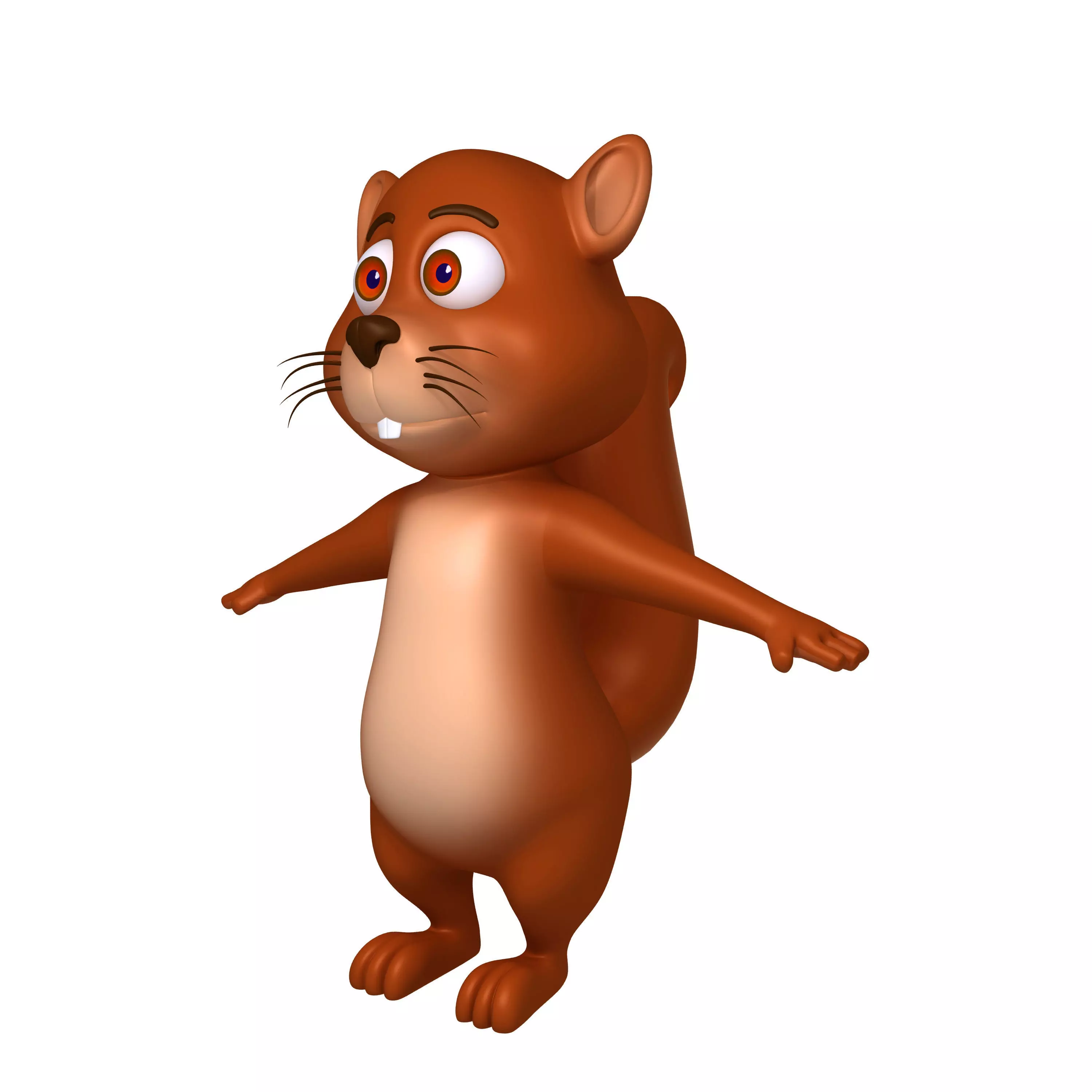 Squirrel Cartoon 3D model_0