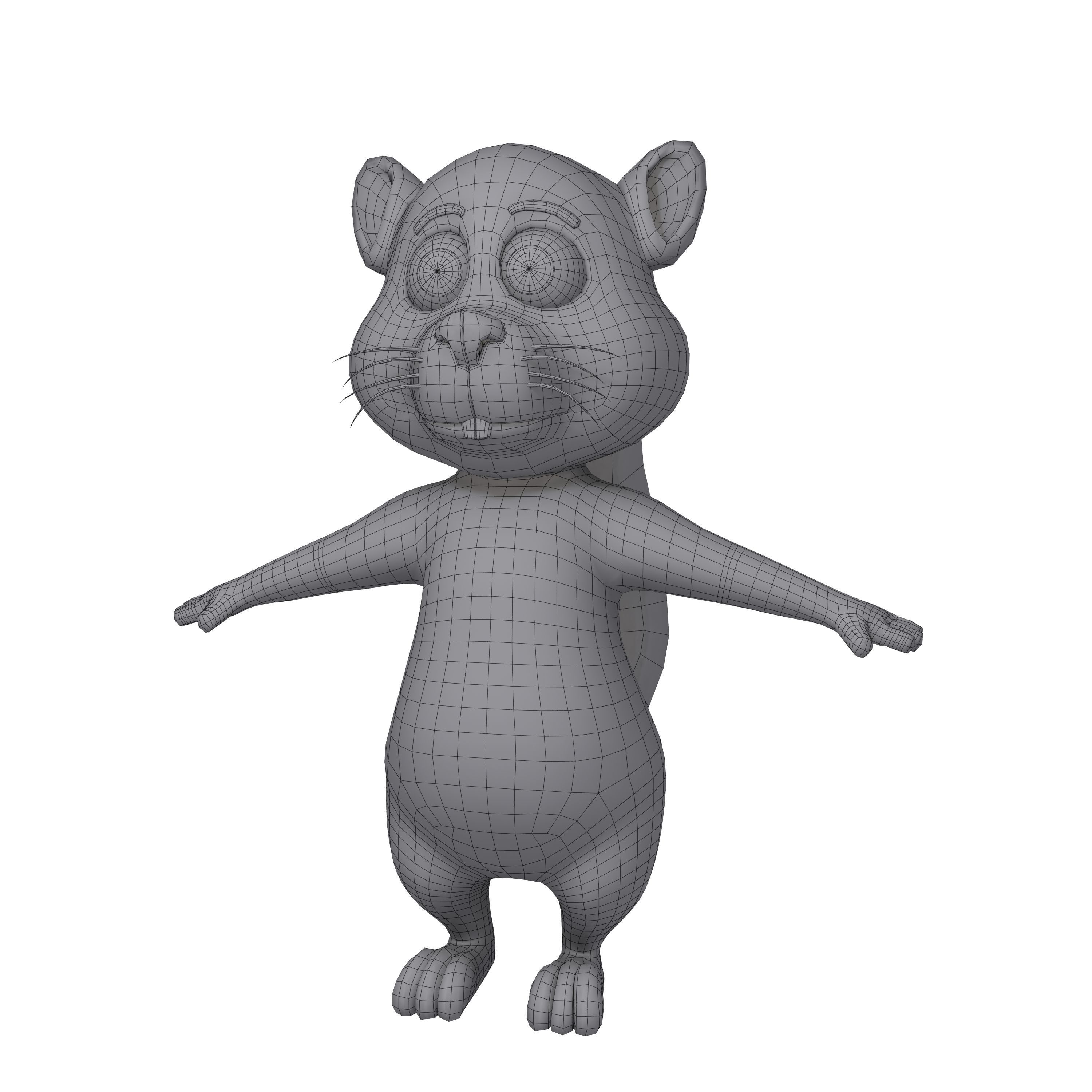 Squirrel Cartoon 3D model_8