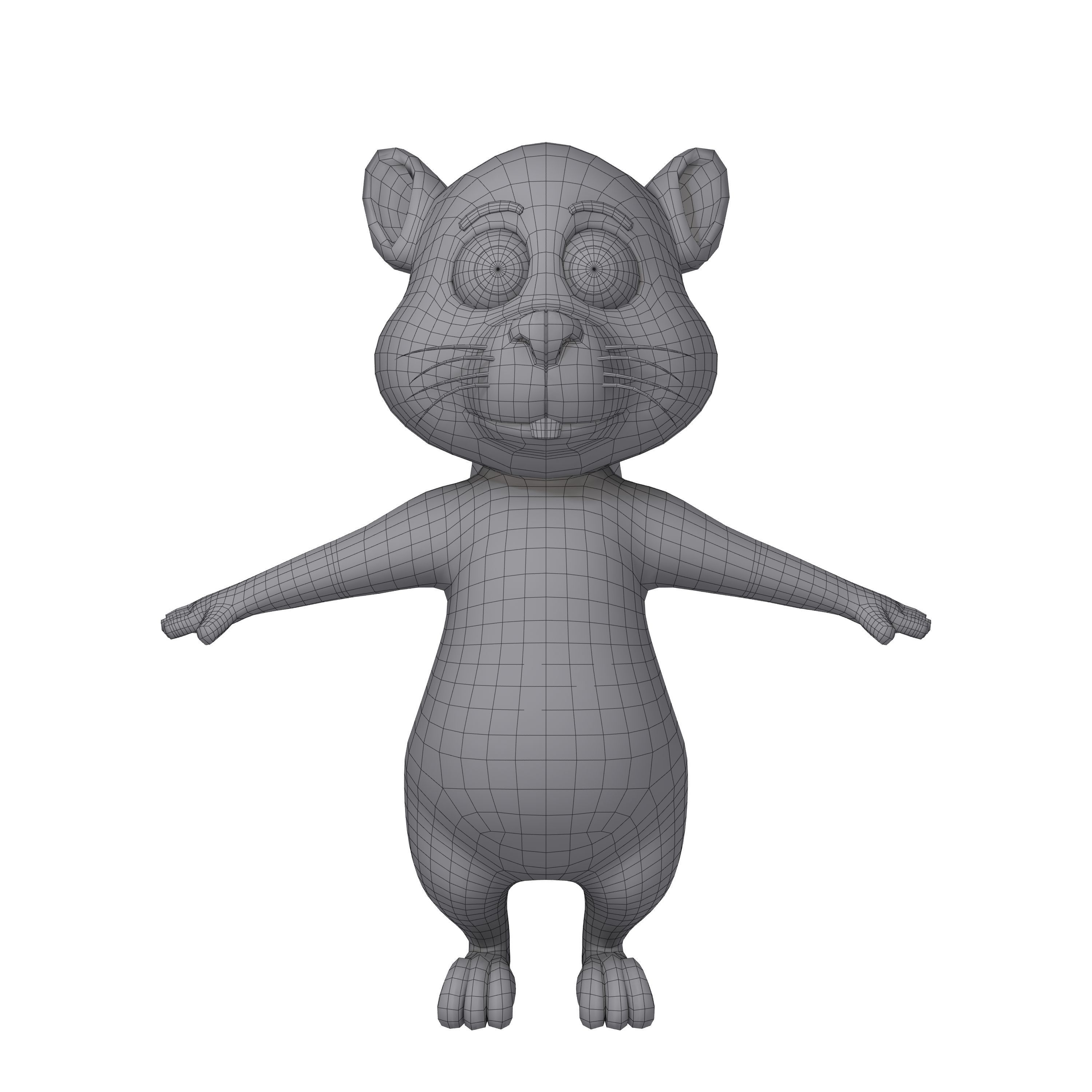 Squirrel Cartoon 3D model_5
