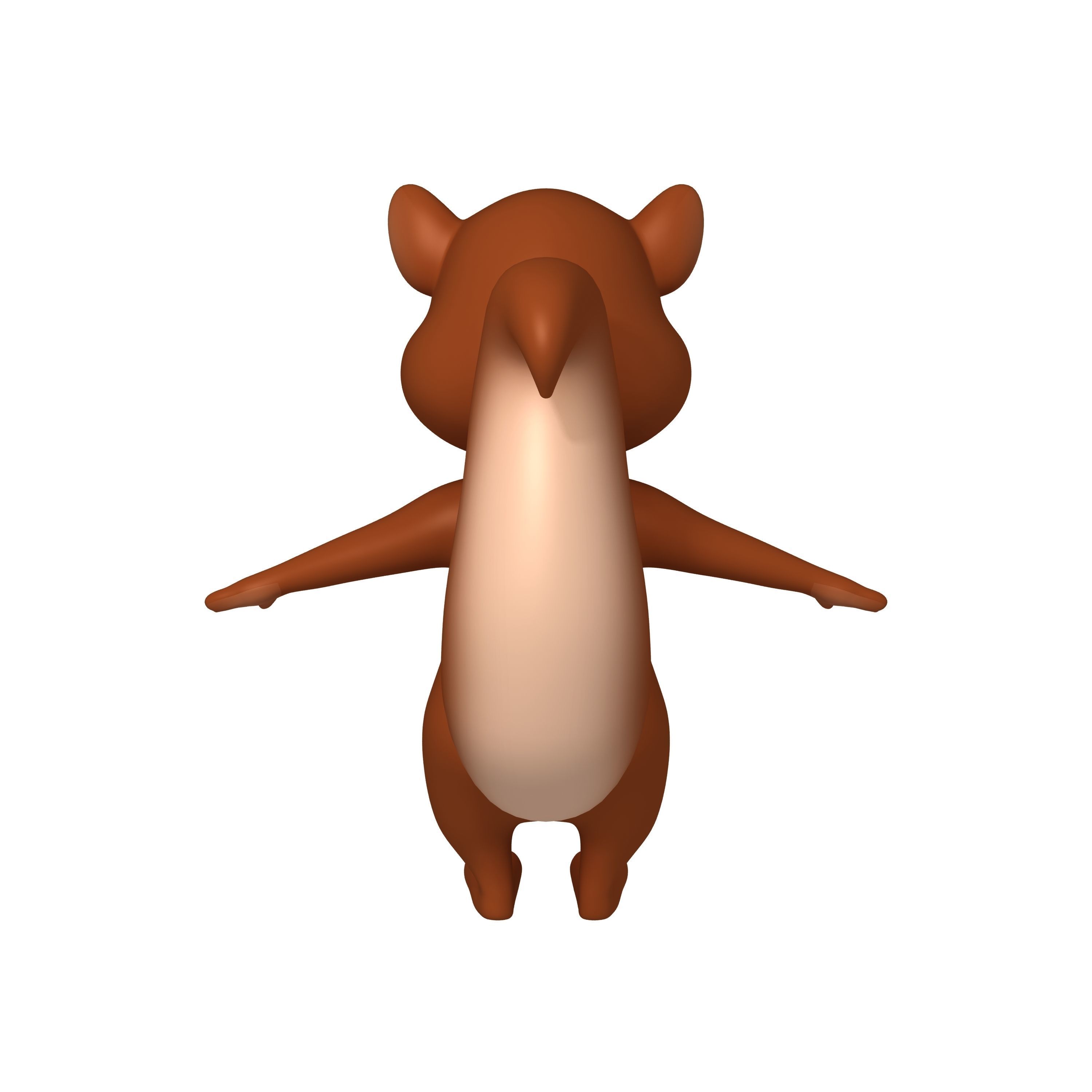 Squirrel Cartoon 3D model_4