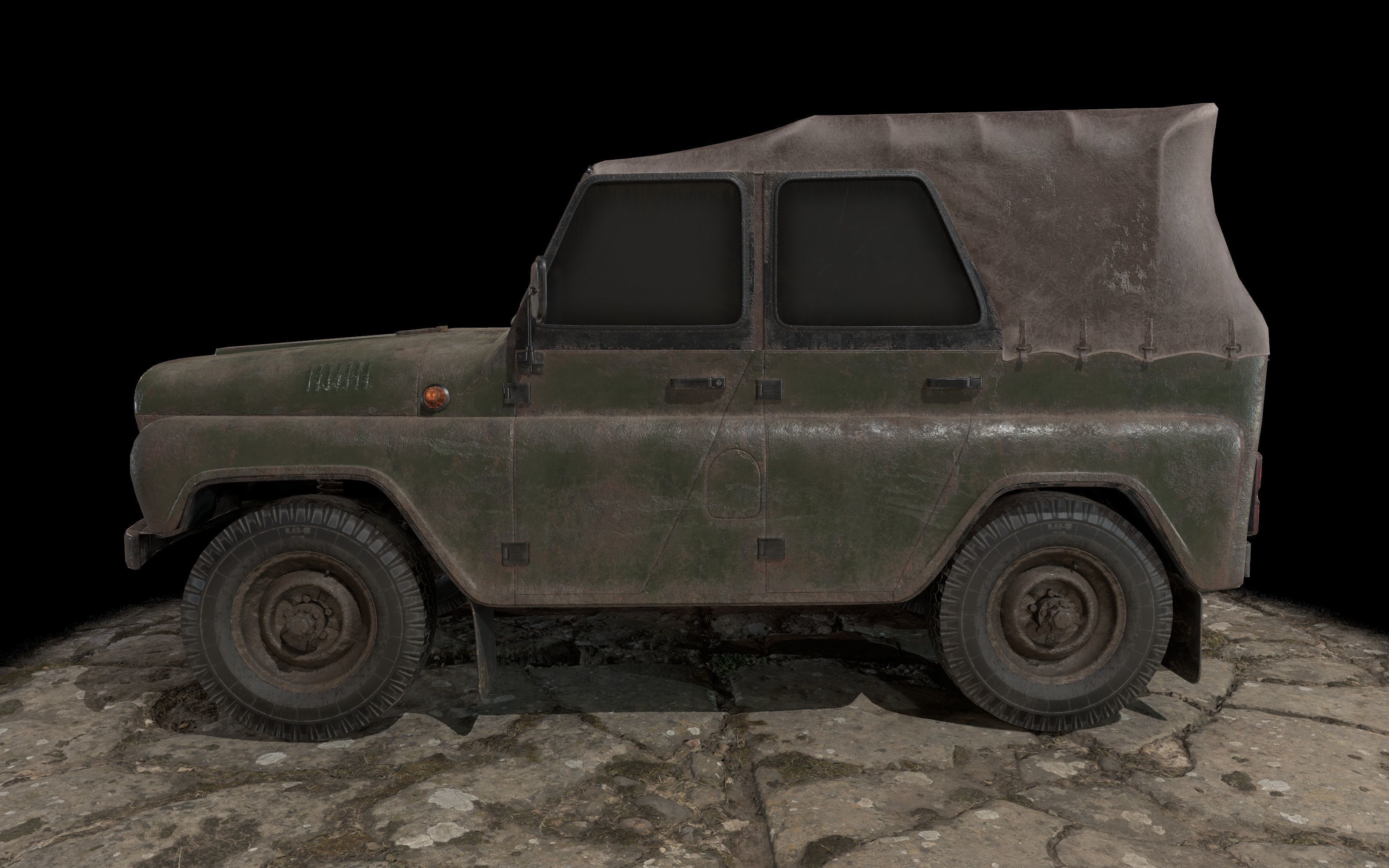 UAZ 469 Low-poly 3D model_14