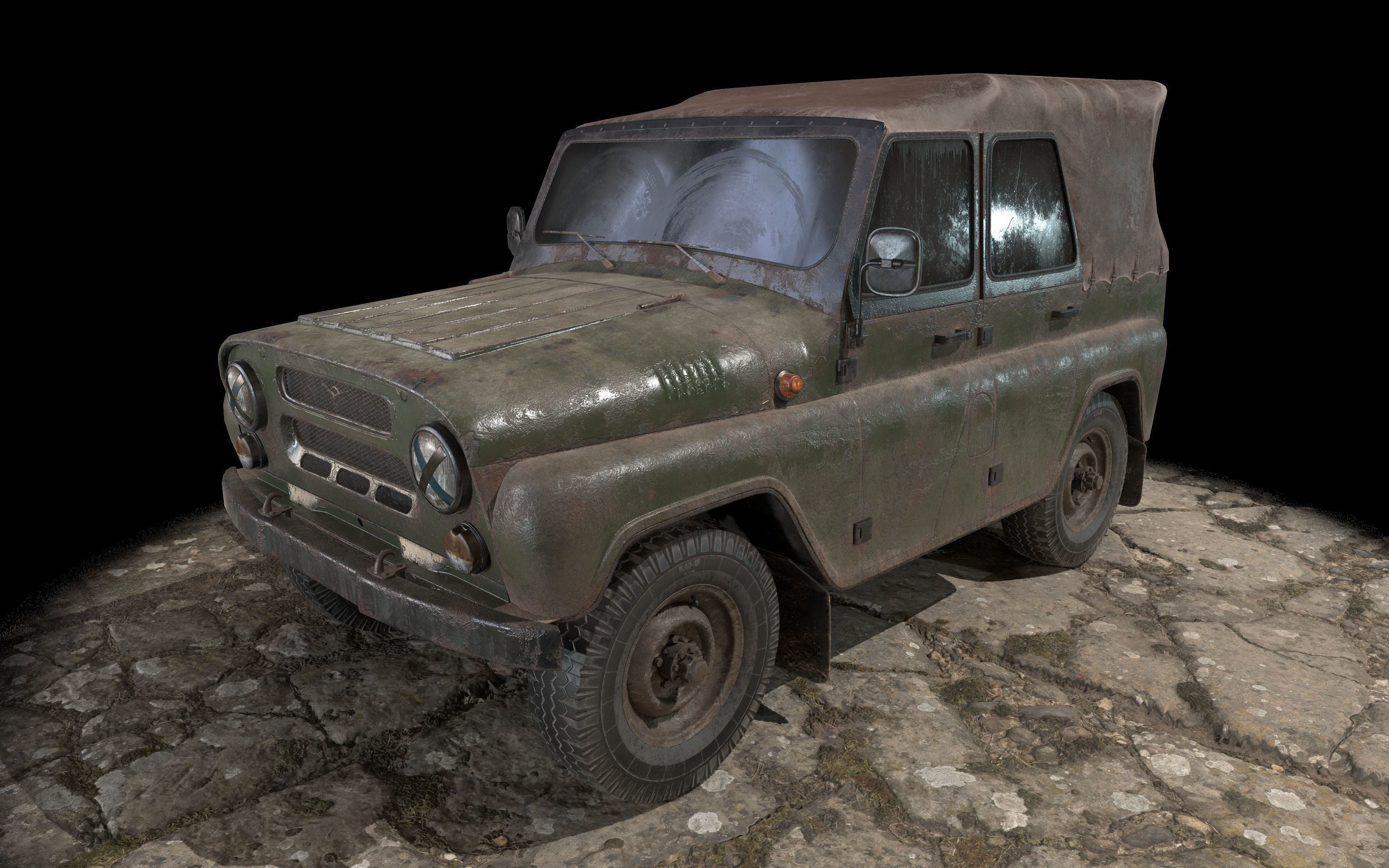 UAZ 469 Low-poly 3D model_9