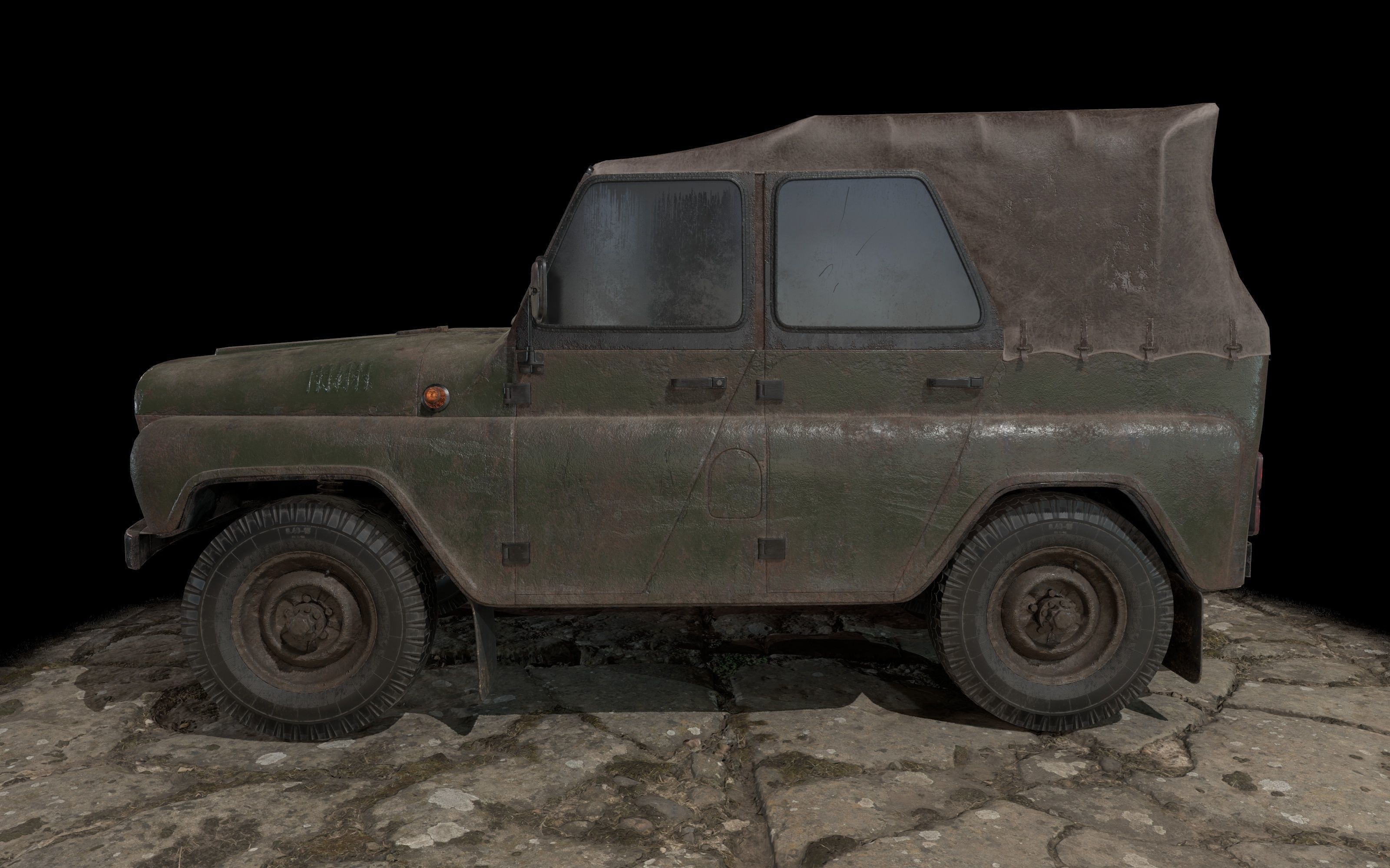 UAZ 469 Low-poly 3D model_15