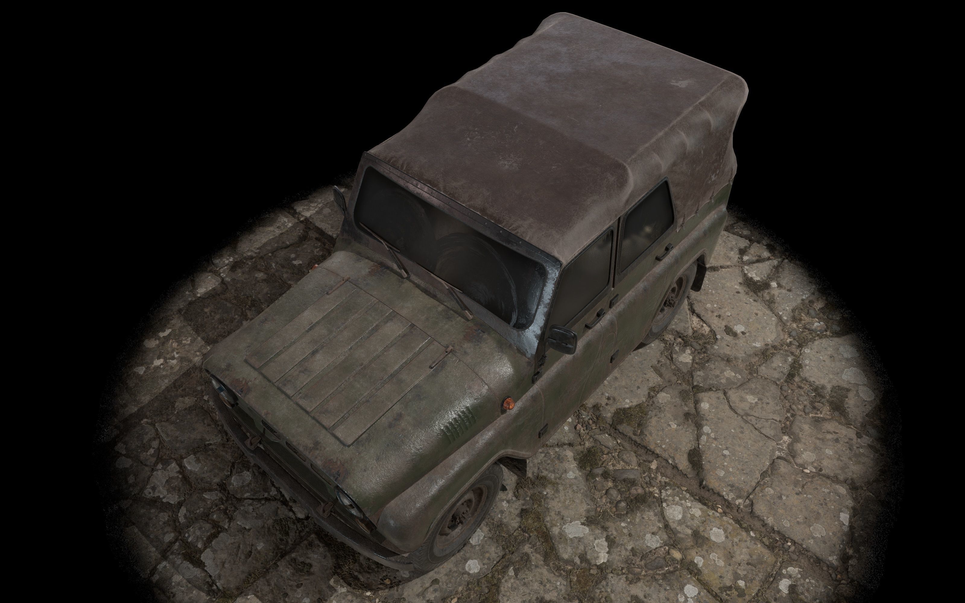 UAZ 469 Low-poly 3D model_16