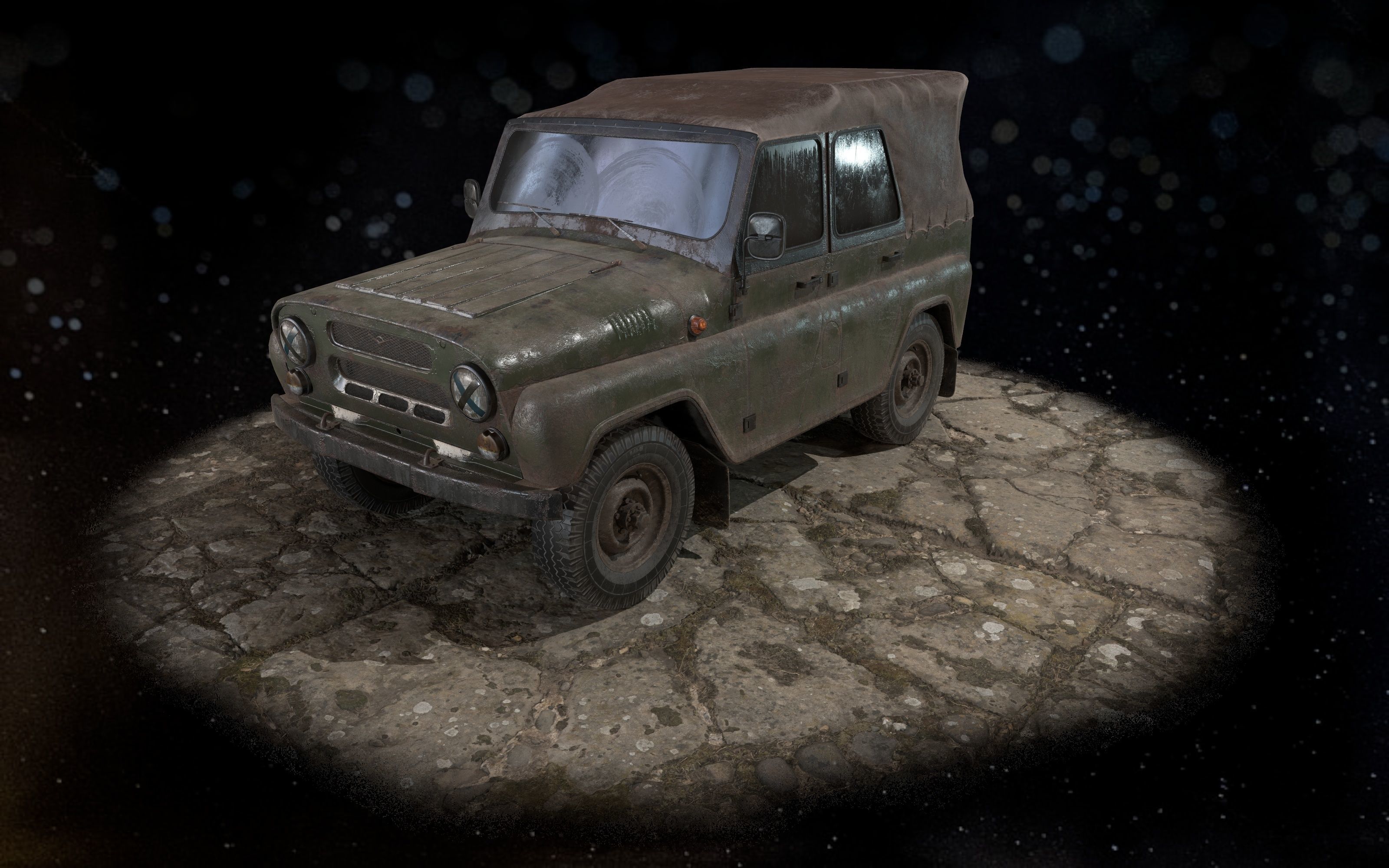 UAZ 469 Low-poly 3D model_6