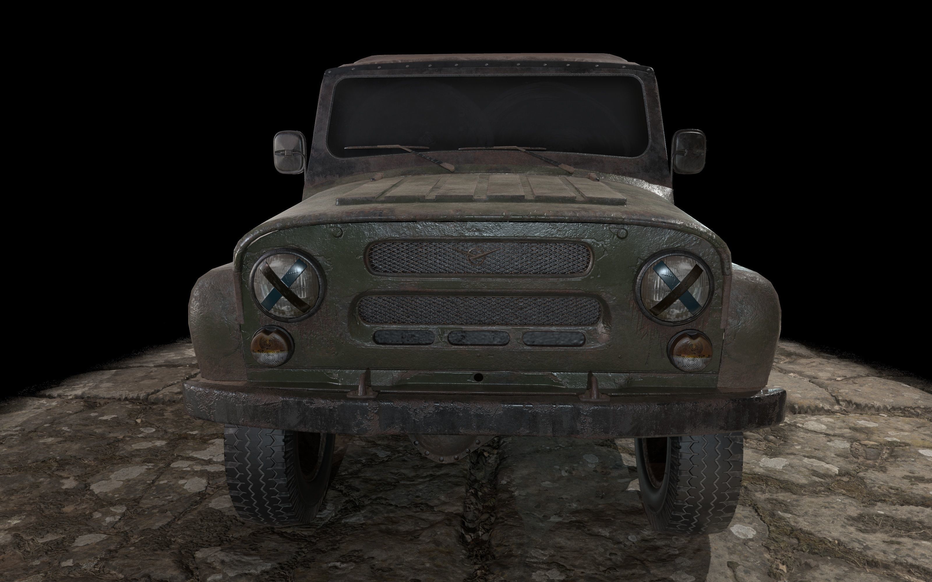 UAZ 469 Low-poly 3D model_12