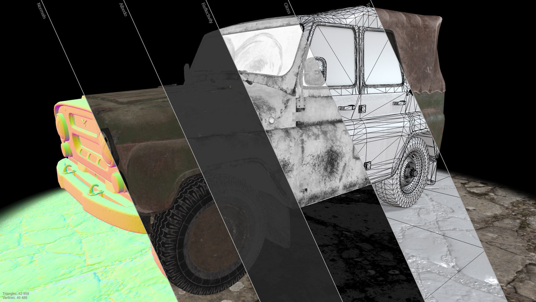 UAZ 469 Low-poly 3D model_20