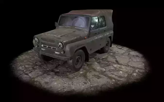 UAZ 469 Low-poly 3D model