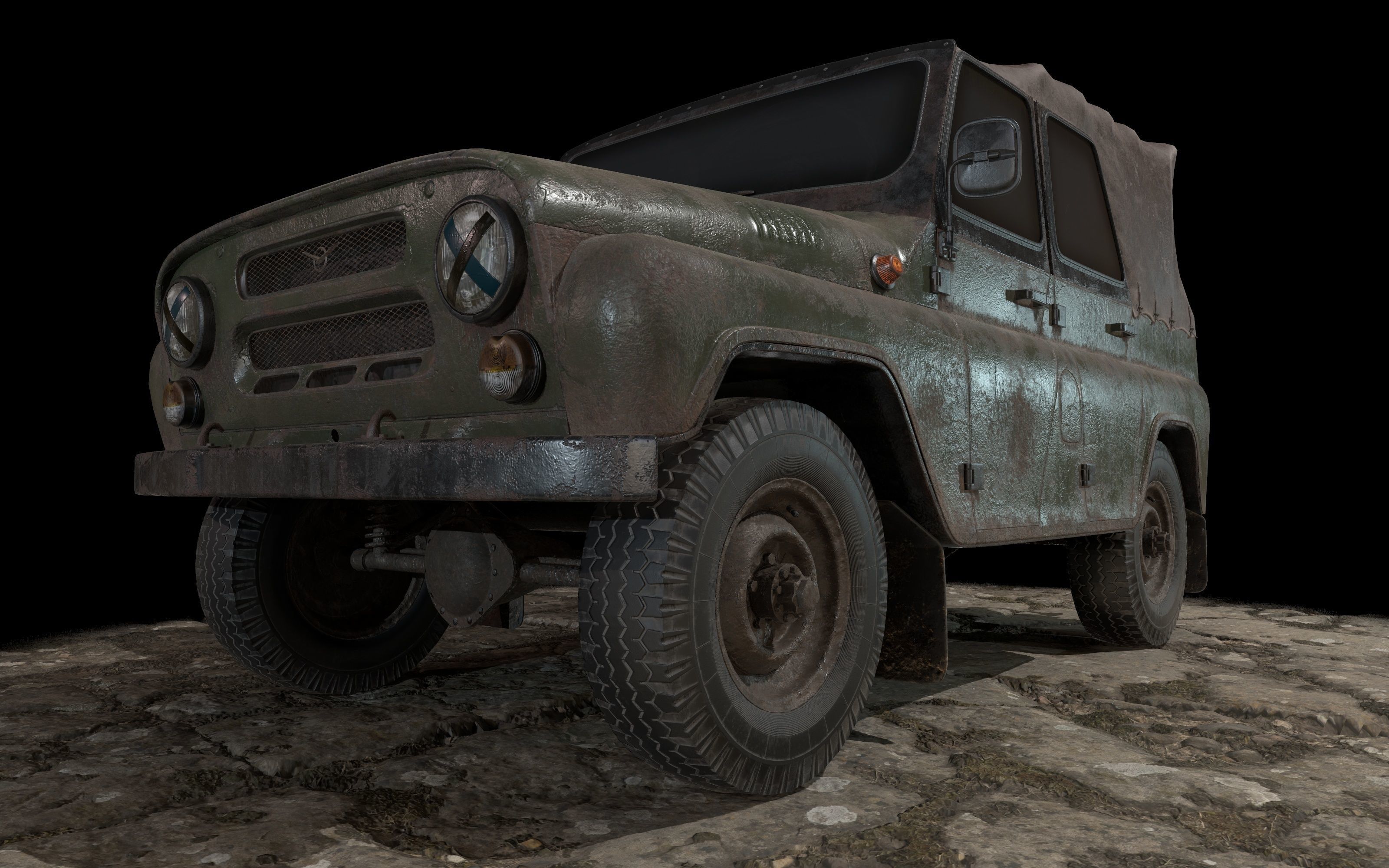UAZ 469 Low-poly 3D model_19