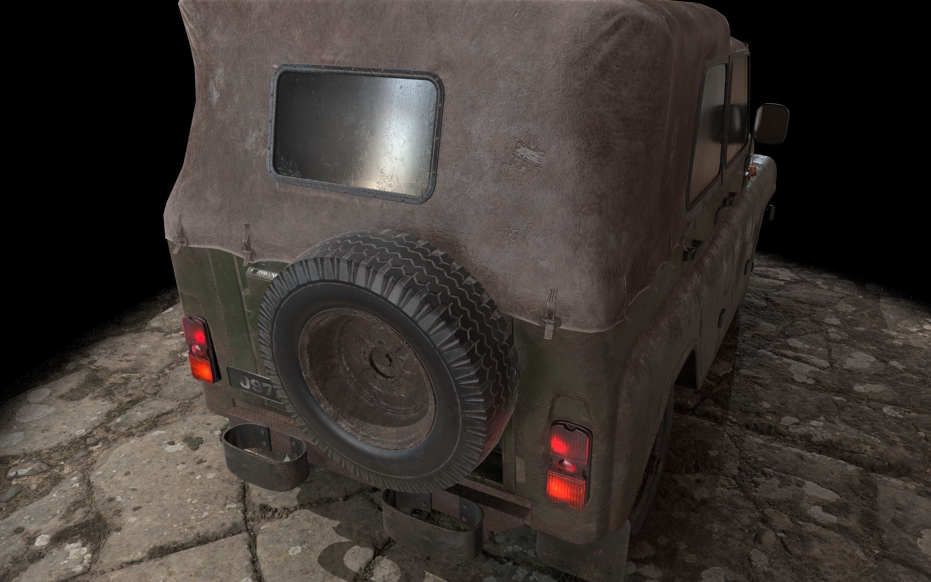 UAZ 469 Low-poly 3D model_10
