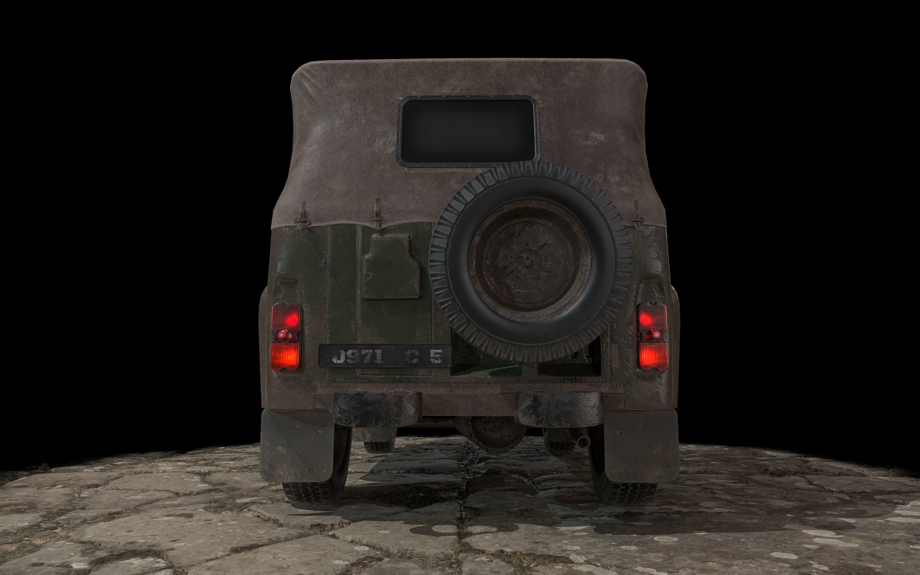 UAZ 469 Low-poly 3D model_18