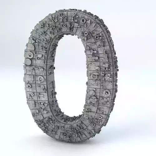 Sci Fi Shapes The Numbers 3D model