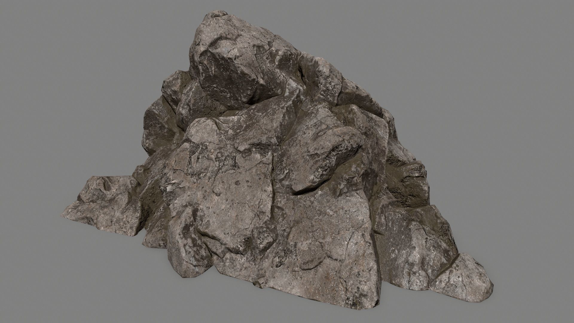 rocks rock Low-poly 3D model_21
