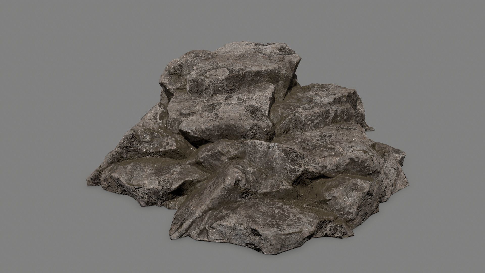 rocks rock Low-poly 3D model_6