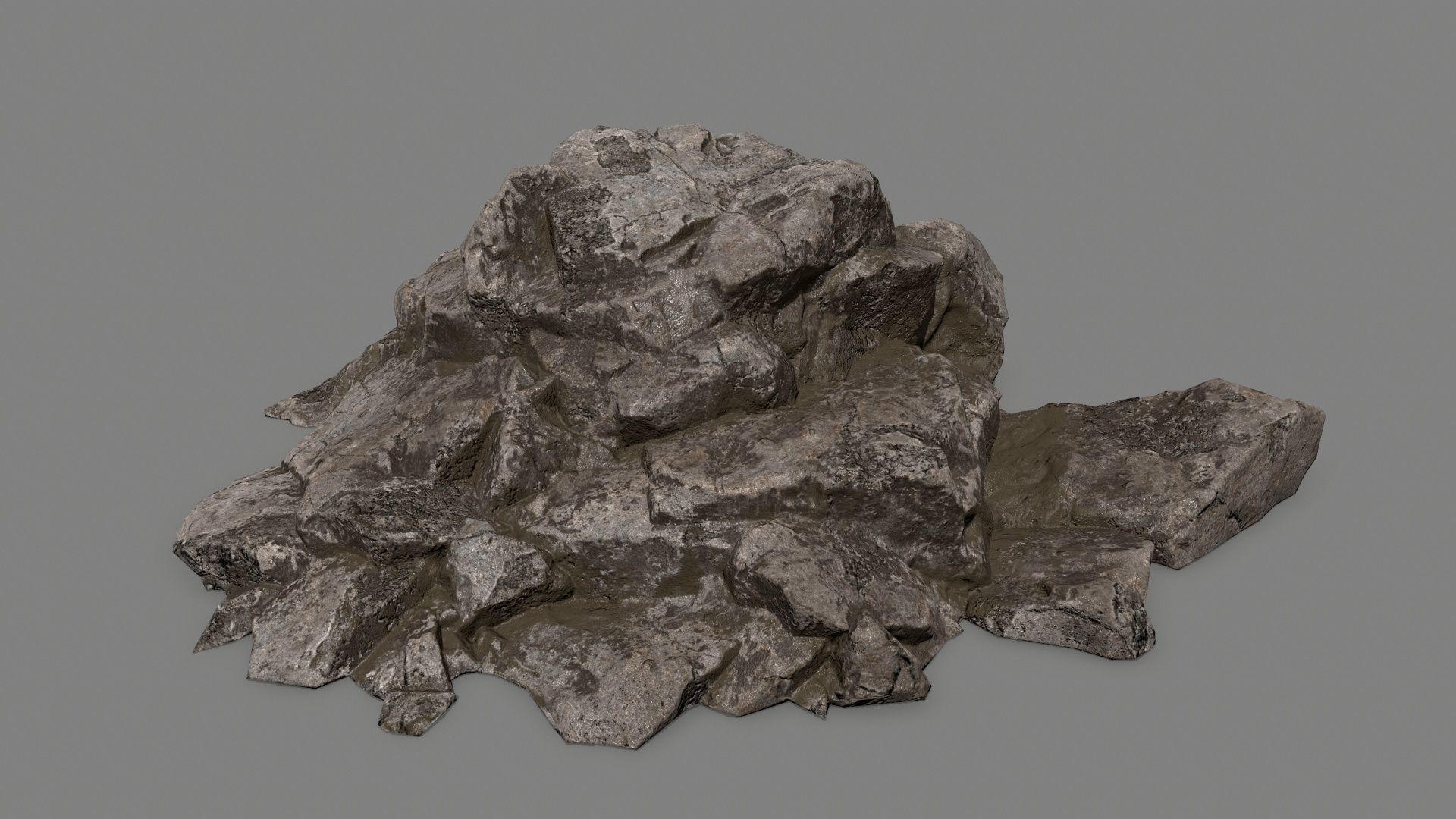 rocks rock Low-poly 3D model_23