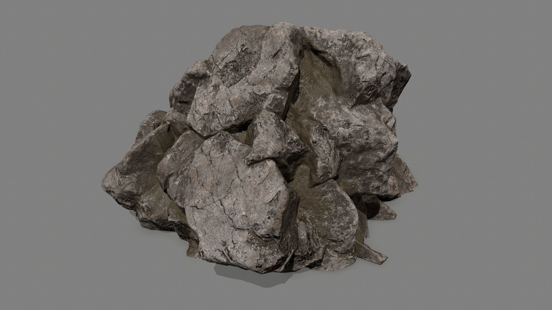 rocks rock Low-poly 3D model_16