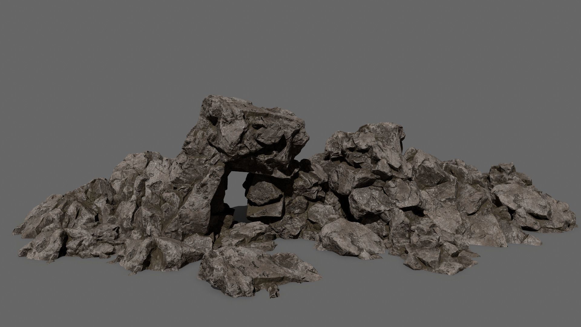 rocks rock Low-poly 3D model_1