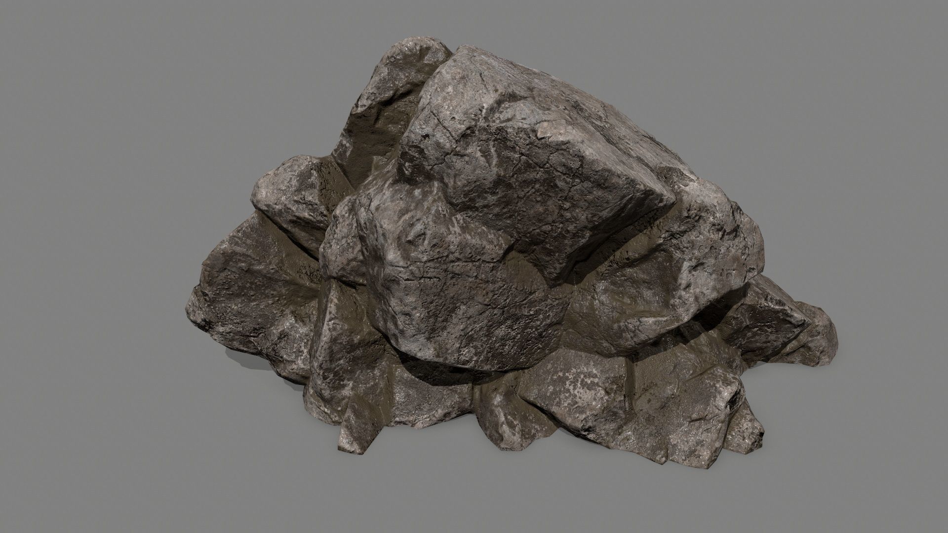 rocks rock Low-poly 3D model_14
