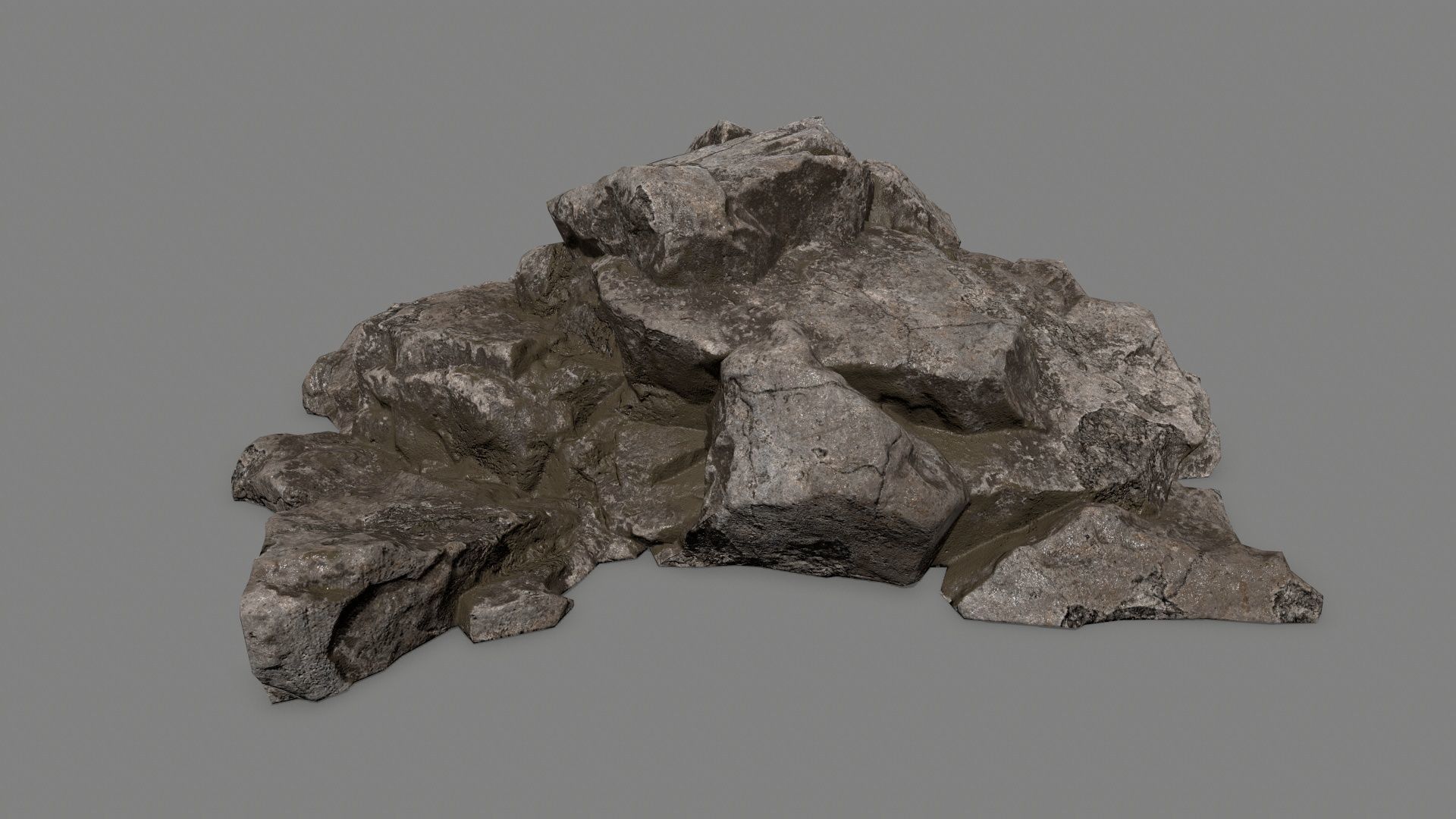 rocks rock Low-poly 3D model_17
