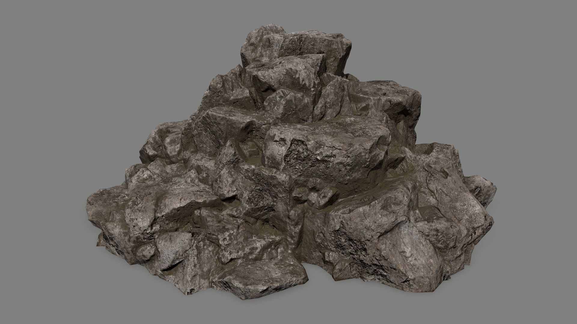 rocks rock Low-poly 3D model_9