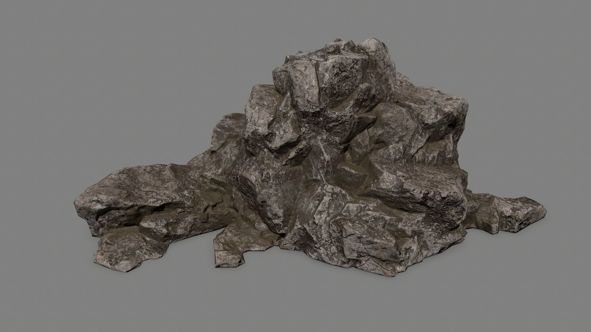 rocks rock Low-poly 3D model_7