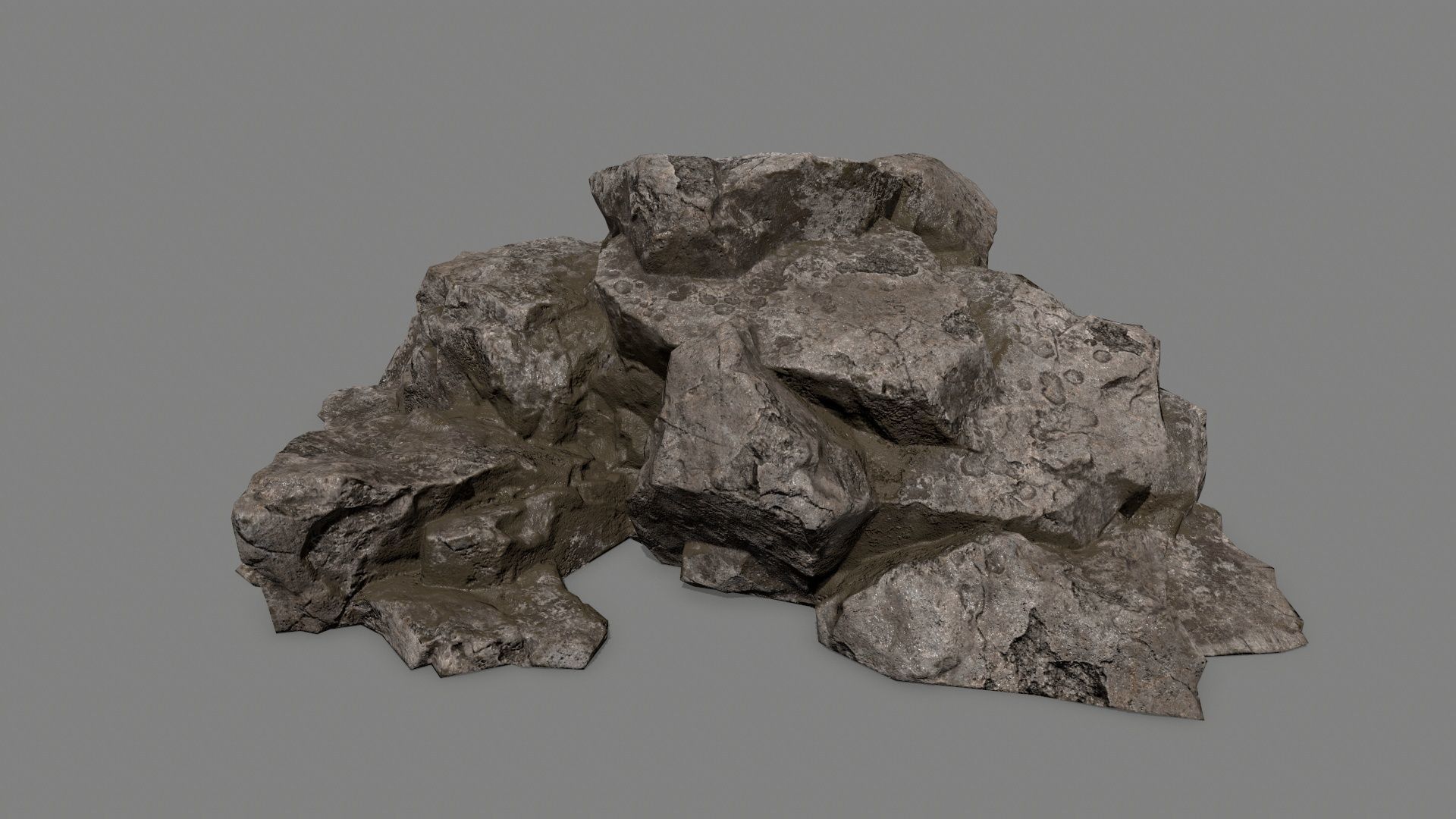 rocks rock Low-poly 3D model_4