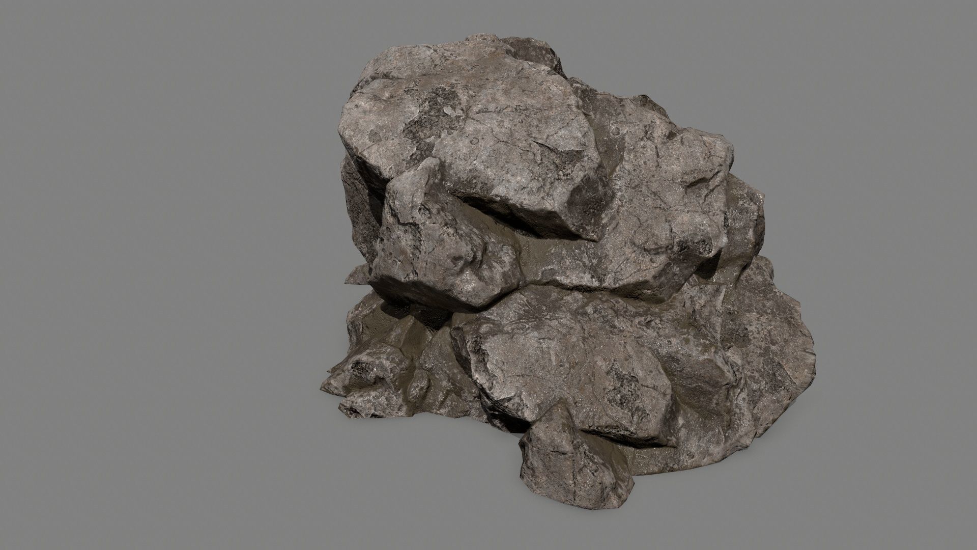rocks rock Low-poly 3D model_8