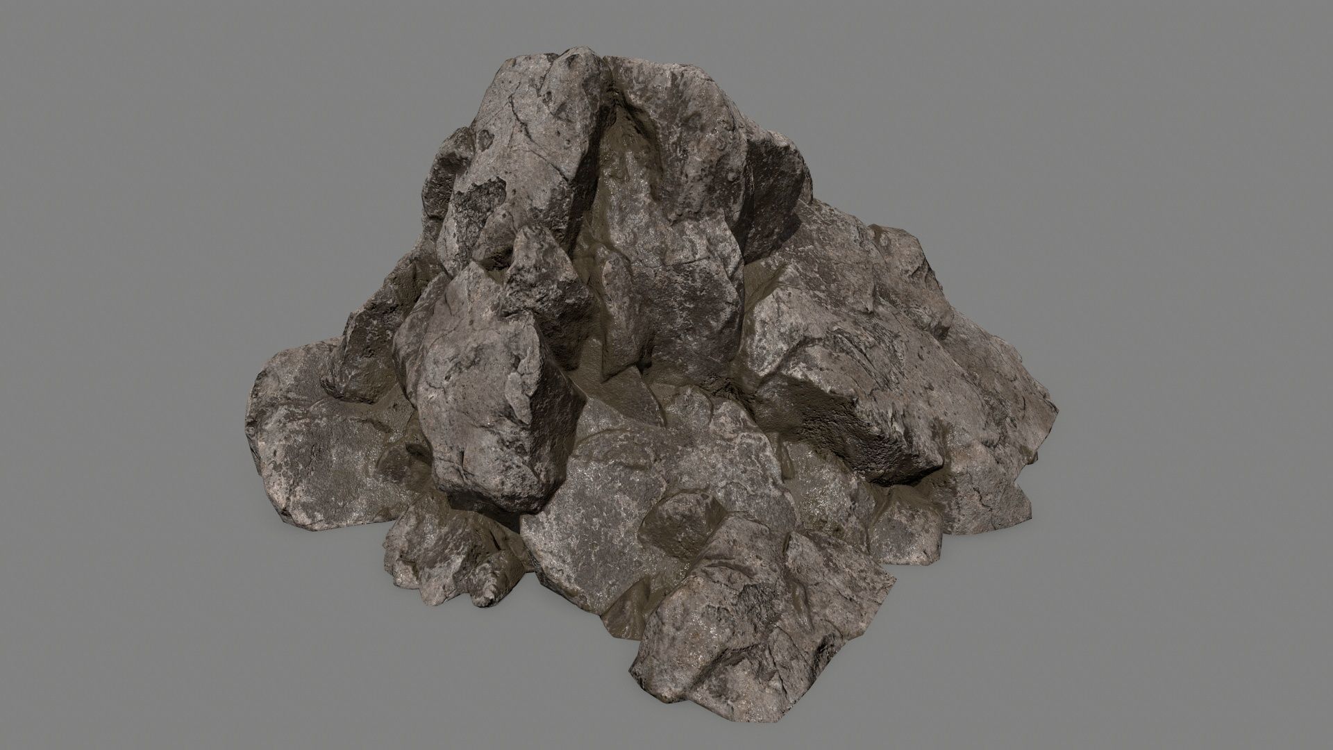 rocks rock Low-poly 3D model_18