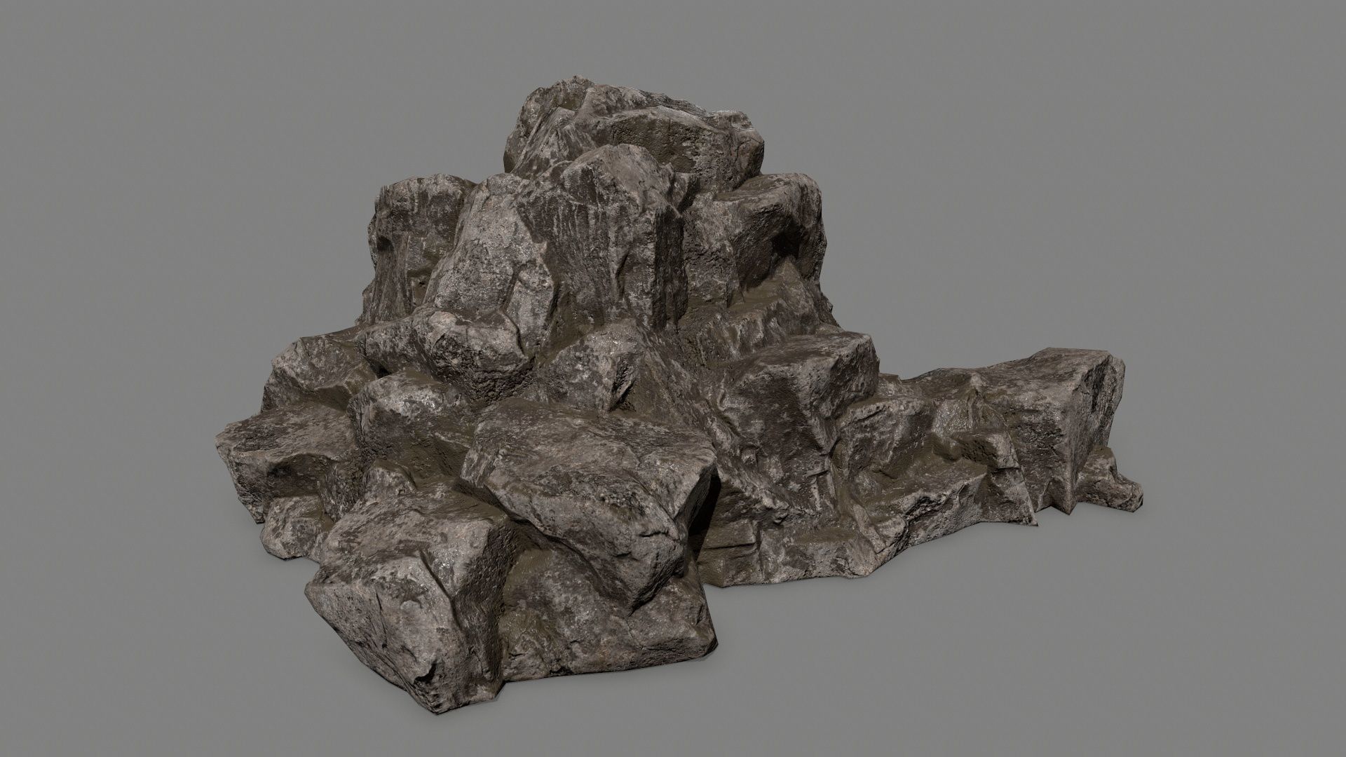 rocks rock Low-poly 3D model_12