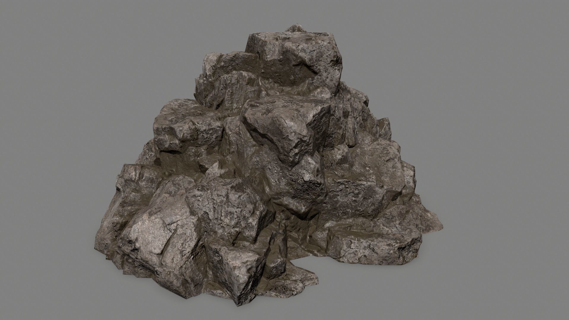 rocks rock Low-poly 3D model_10