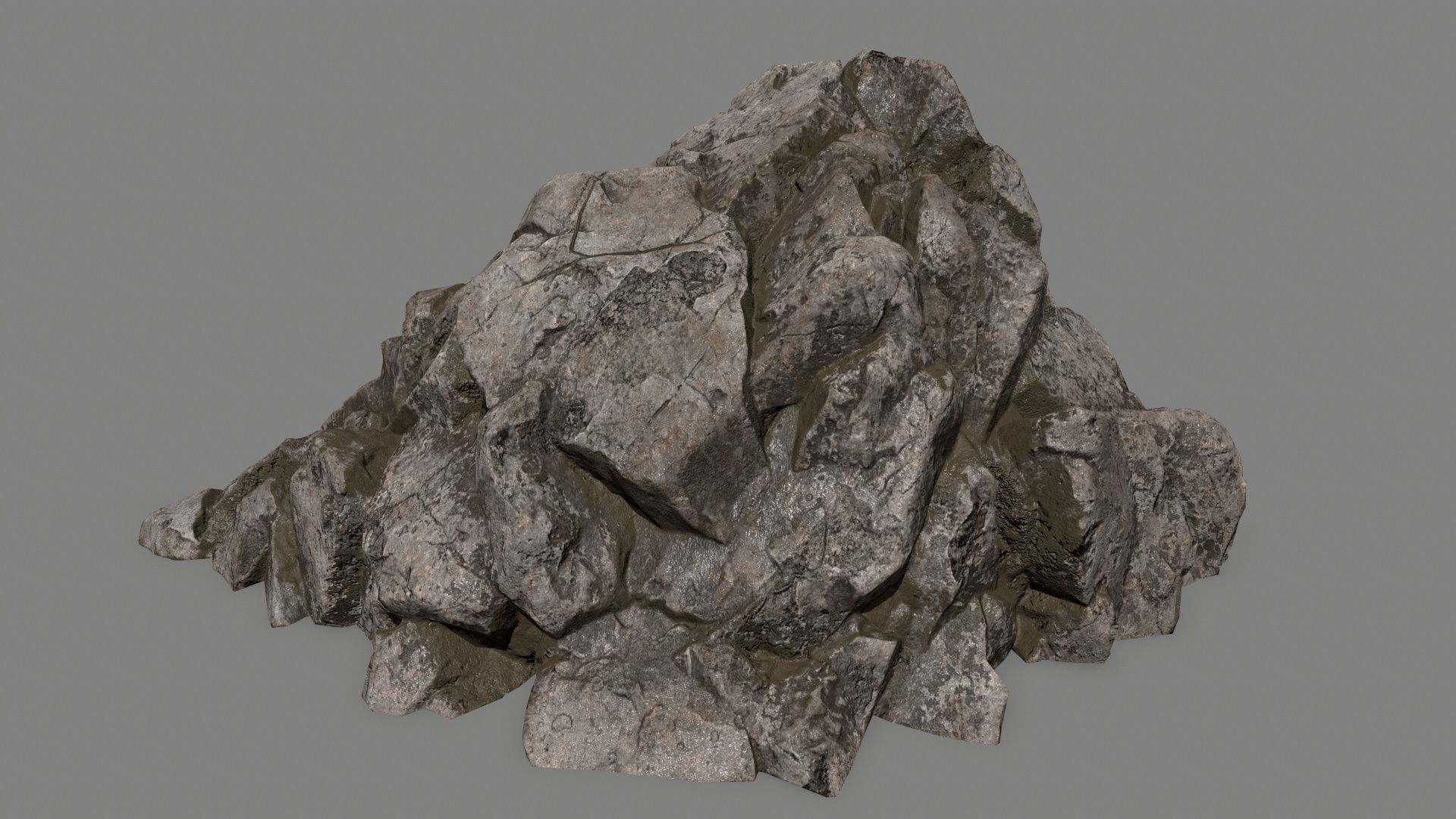 rocks rock Low-poly 3D model_24