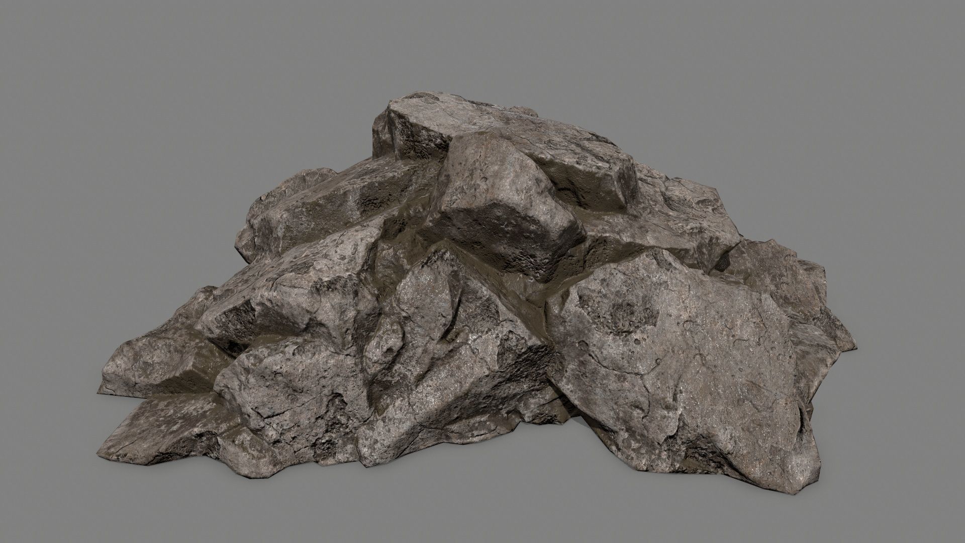 rocks rock Low-poly 3D model_5