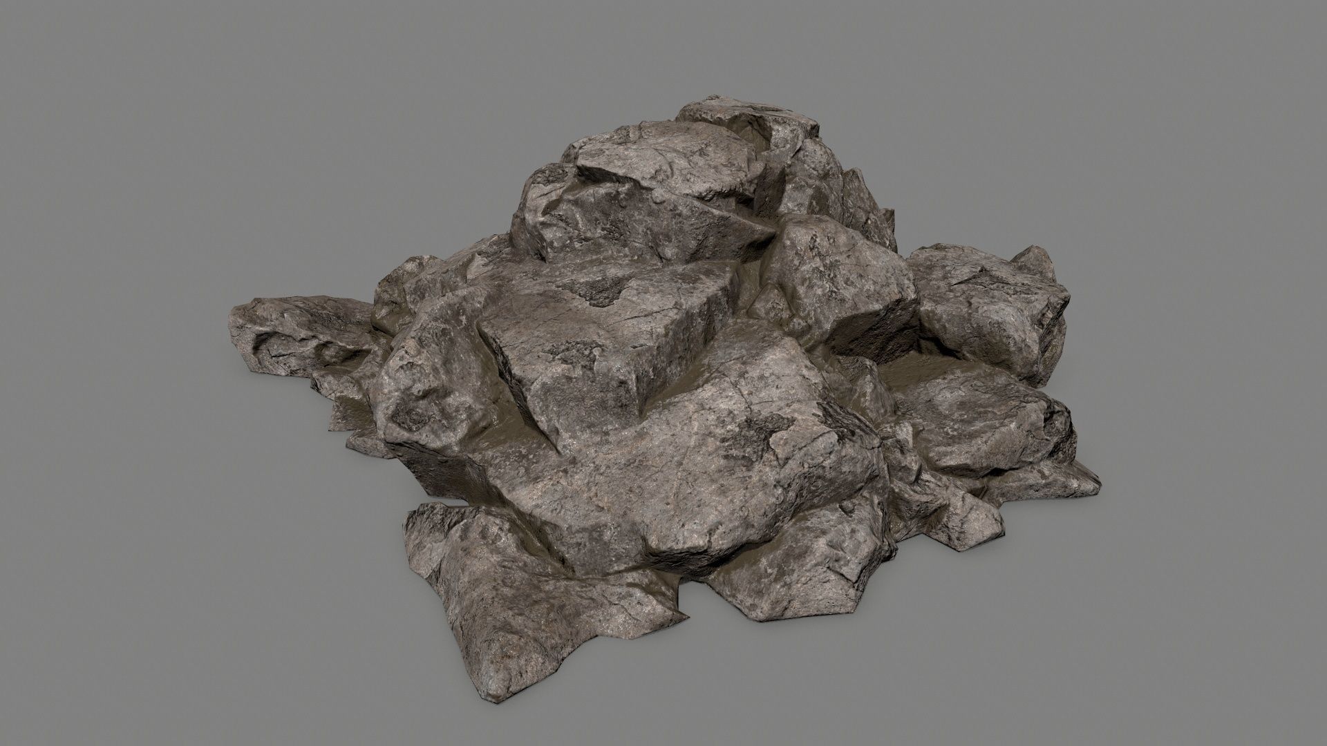 rocks rock Low-poly 3D model_25
