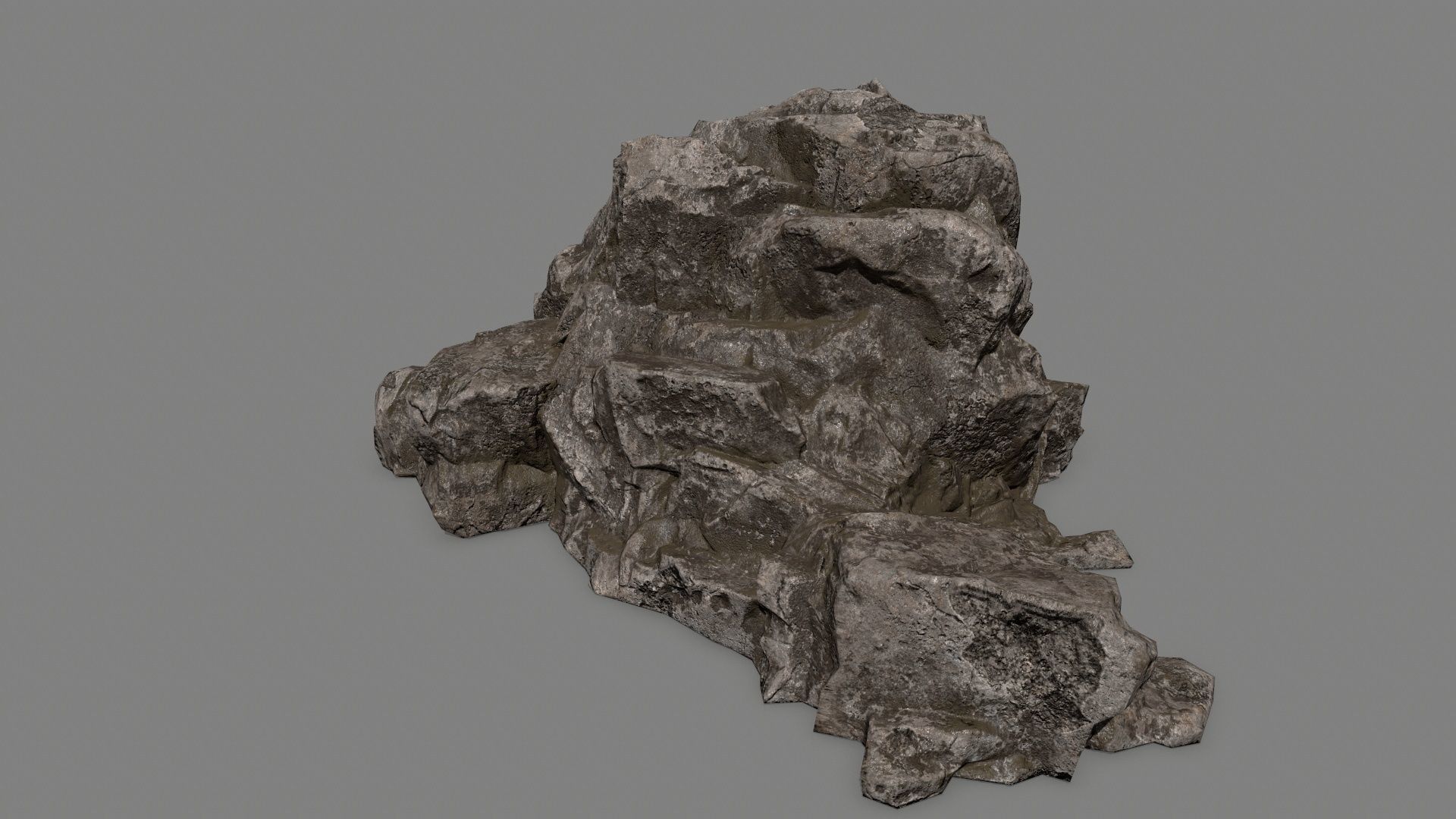 rocks rock Low-poly 3D model_11