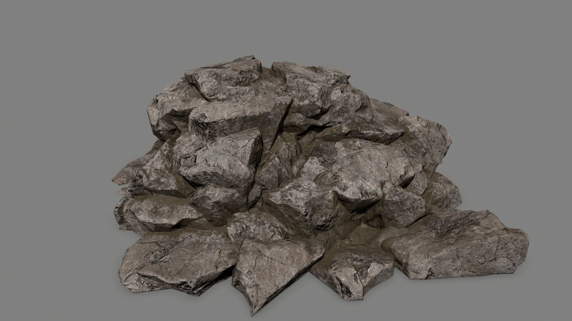 rocks rock Low-poly 3D model_29